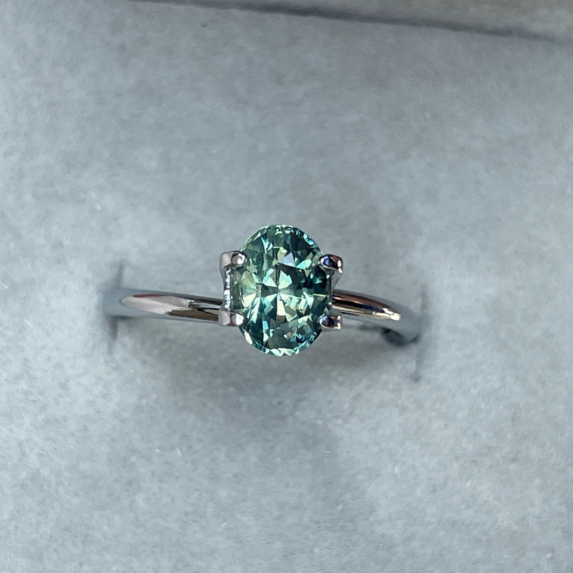 green sapphire loose gemstone