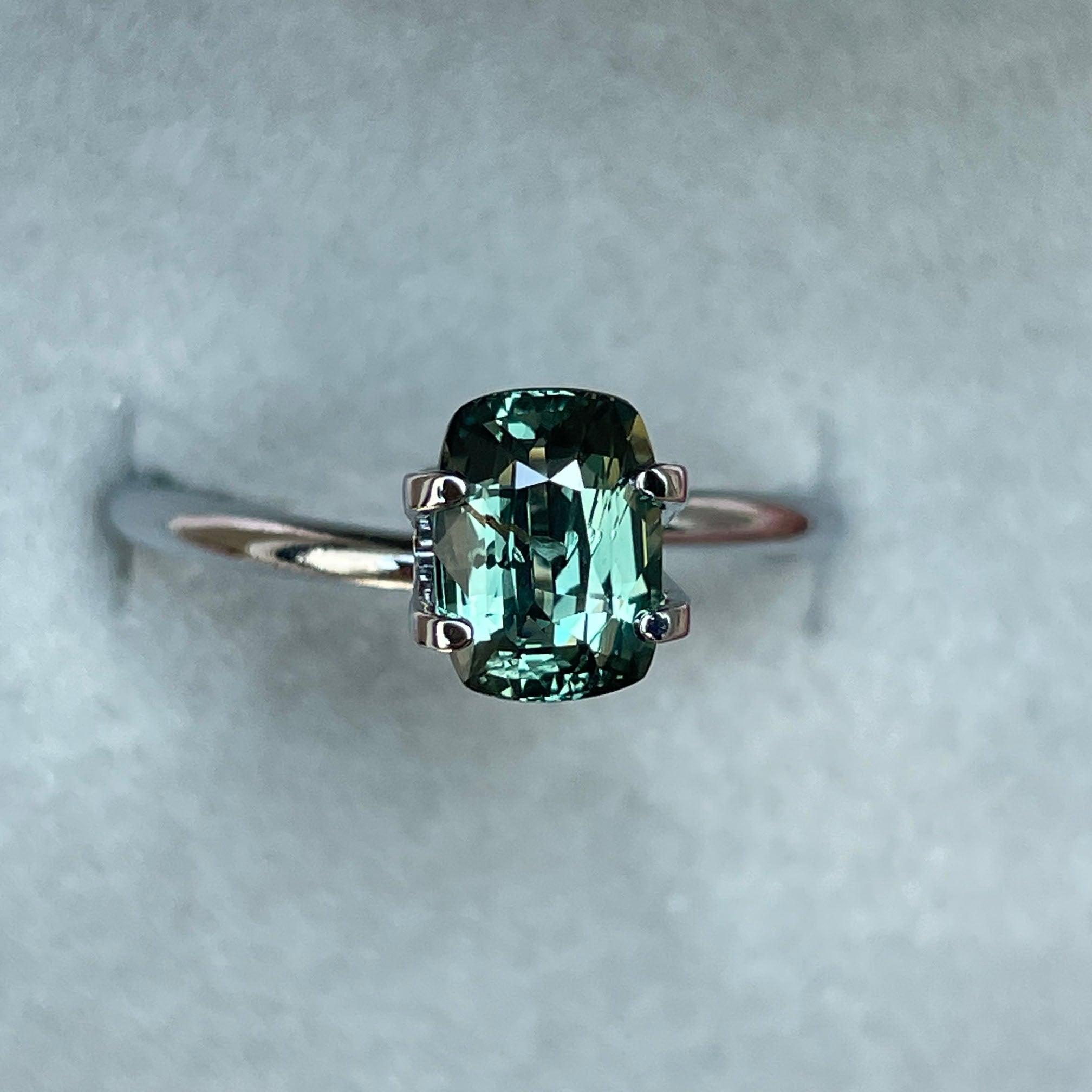 green sapphire loose gemstone