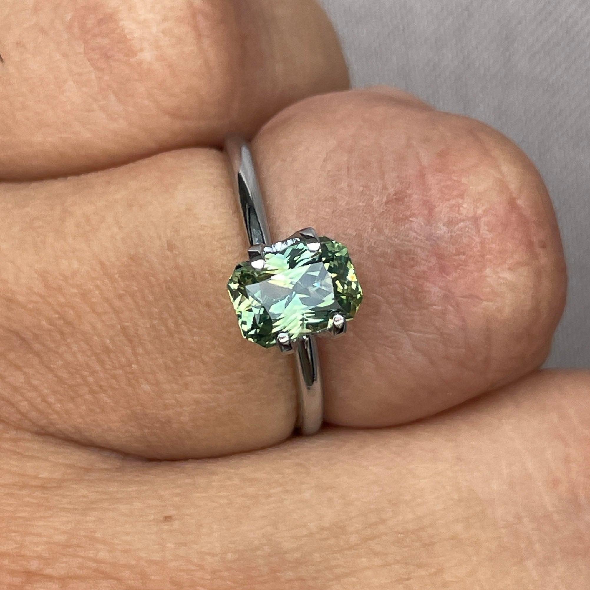 green sapphire loose gemstone
