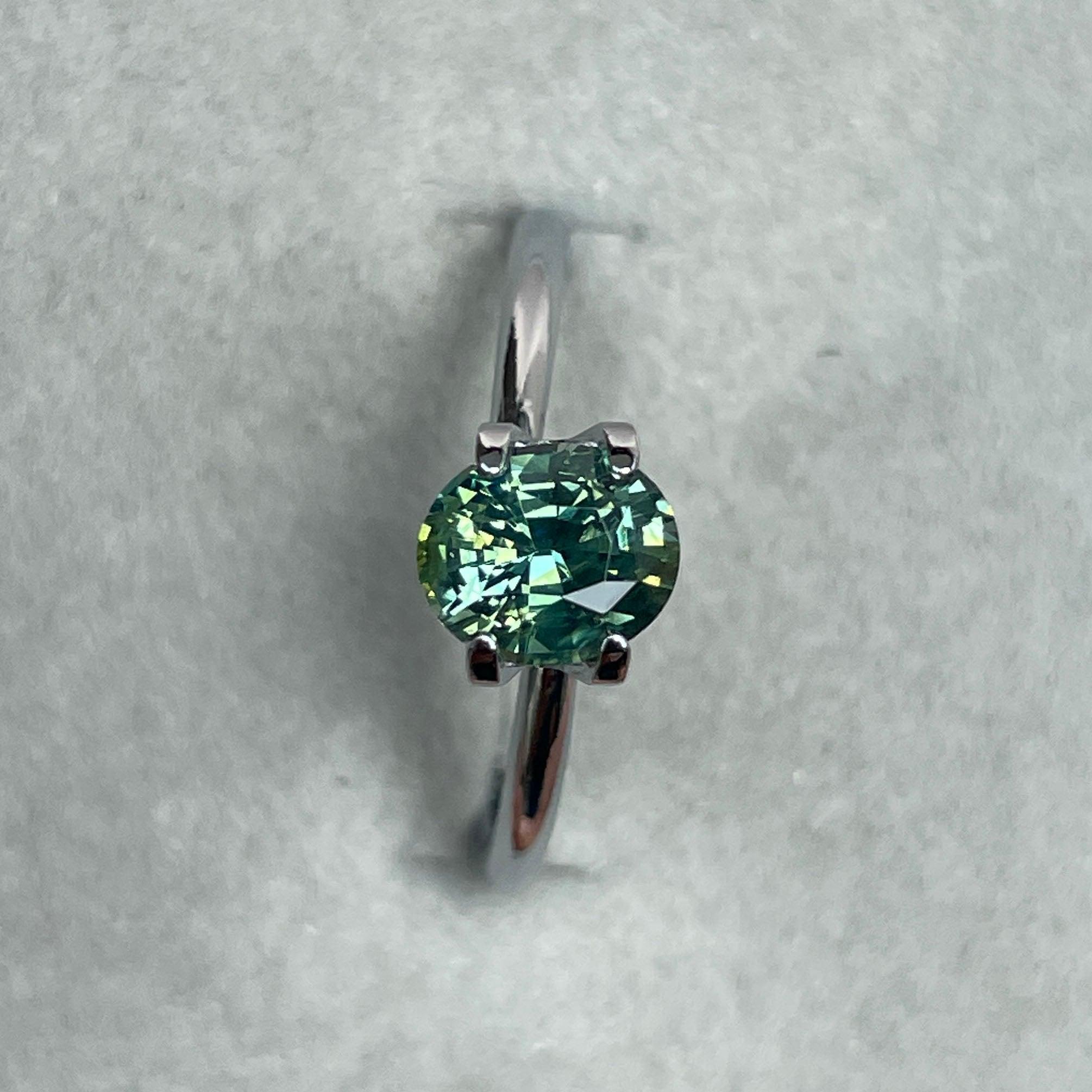 green sapphire loose gemstone
