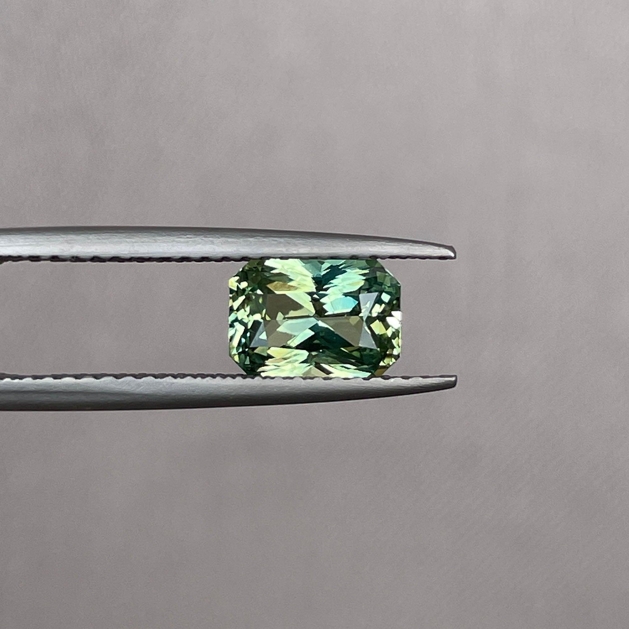 green sapphire loose gemstone