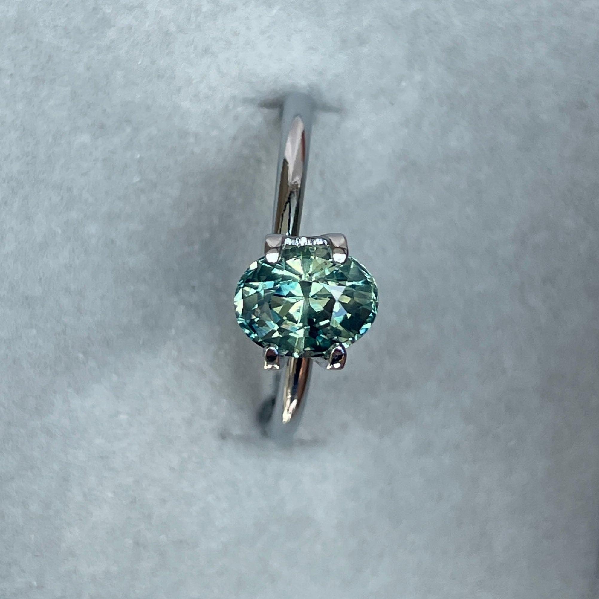 green sapphire loose gemstone