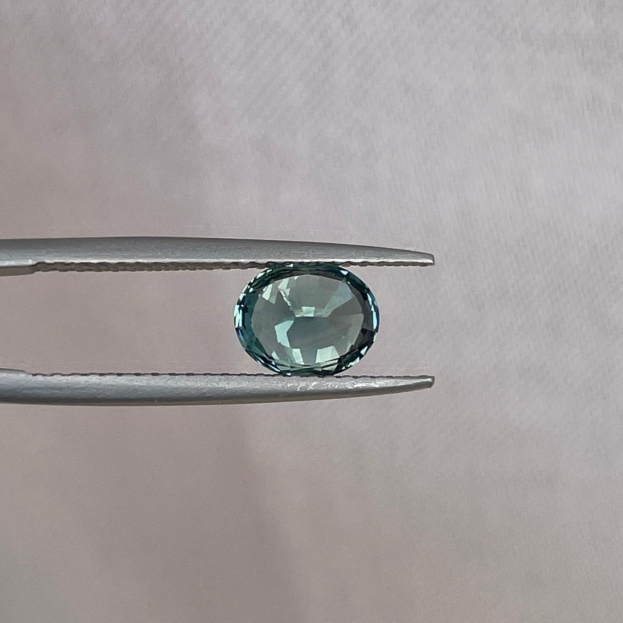 green sapphire loose gemstone