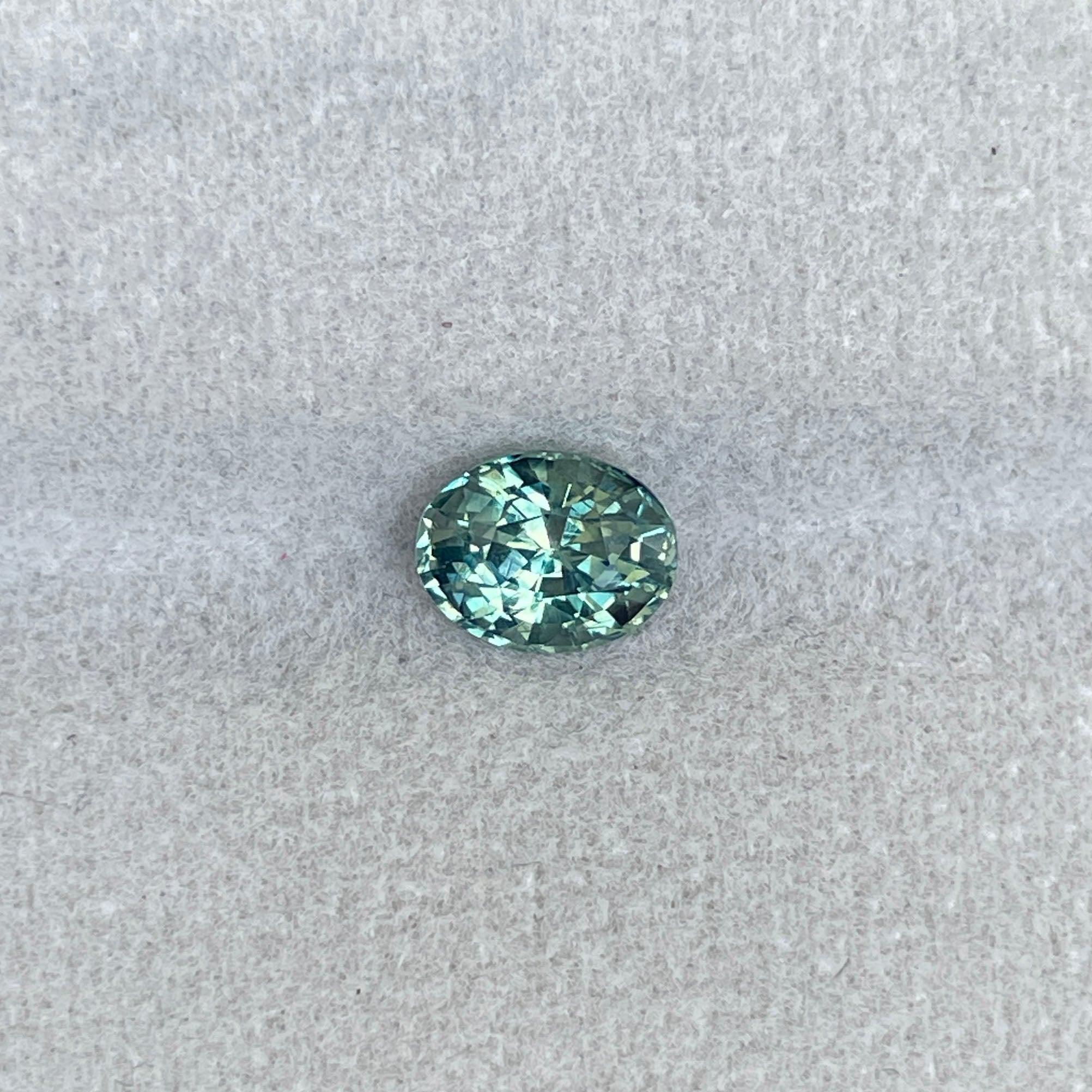 green sapphire loose gemstone