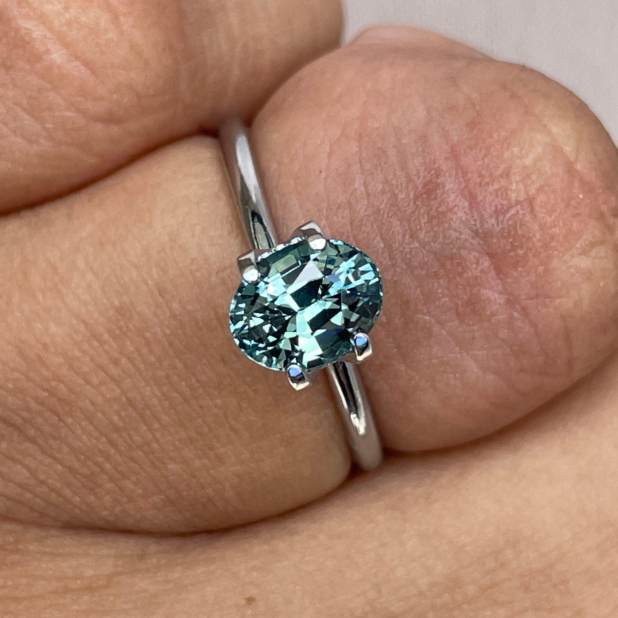 green sapphire loose gemstone