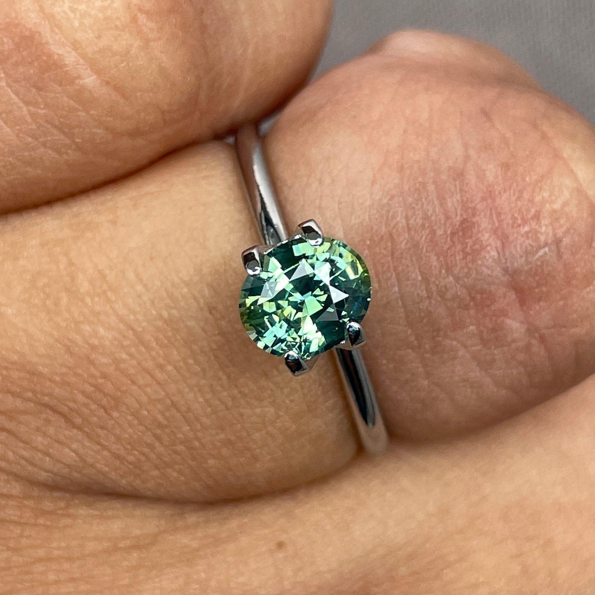 green sapphire loose gemstone