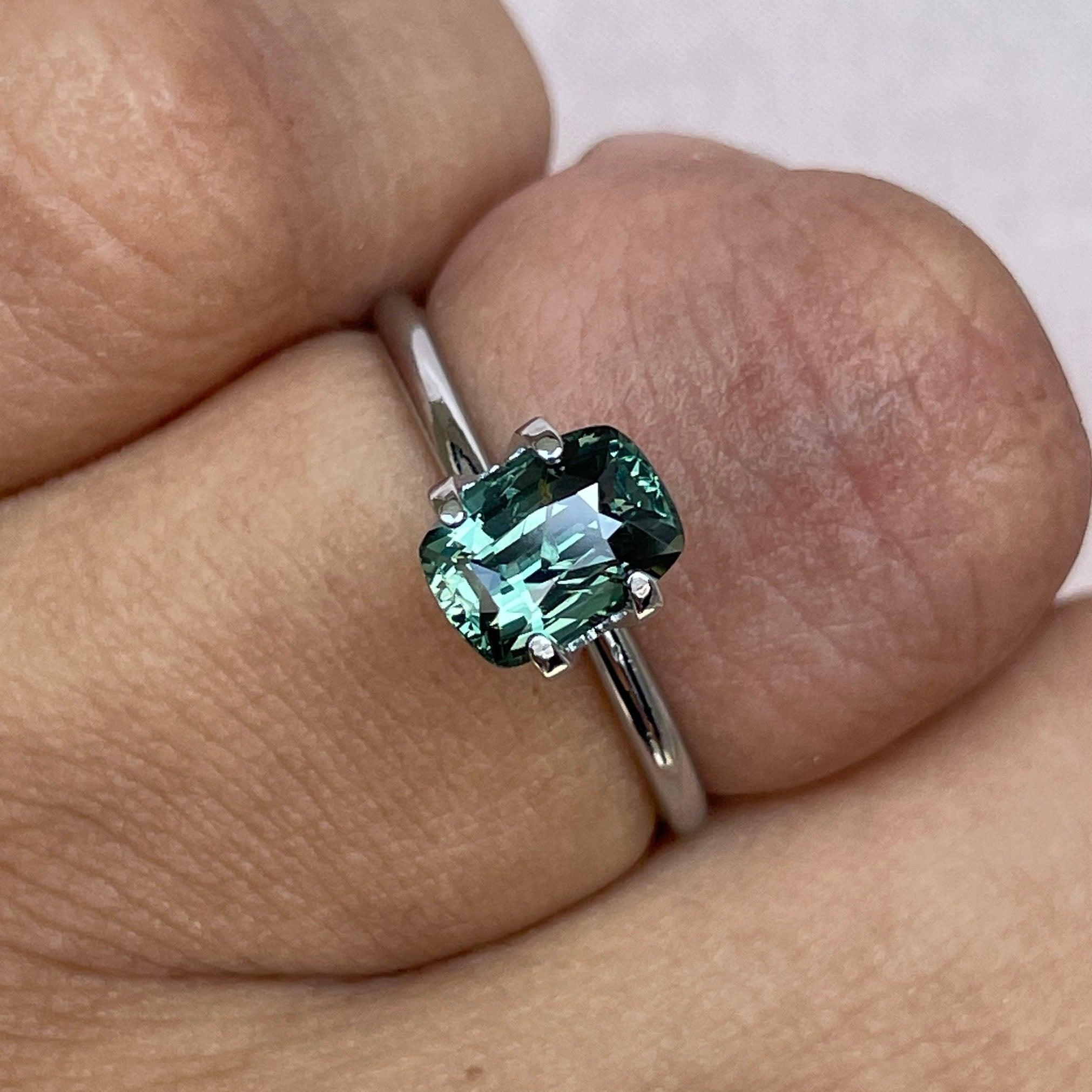 green sapphire loose gemstone