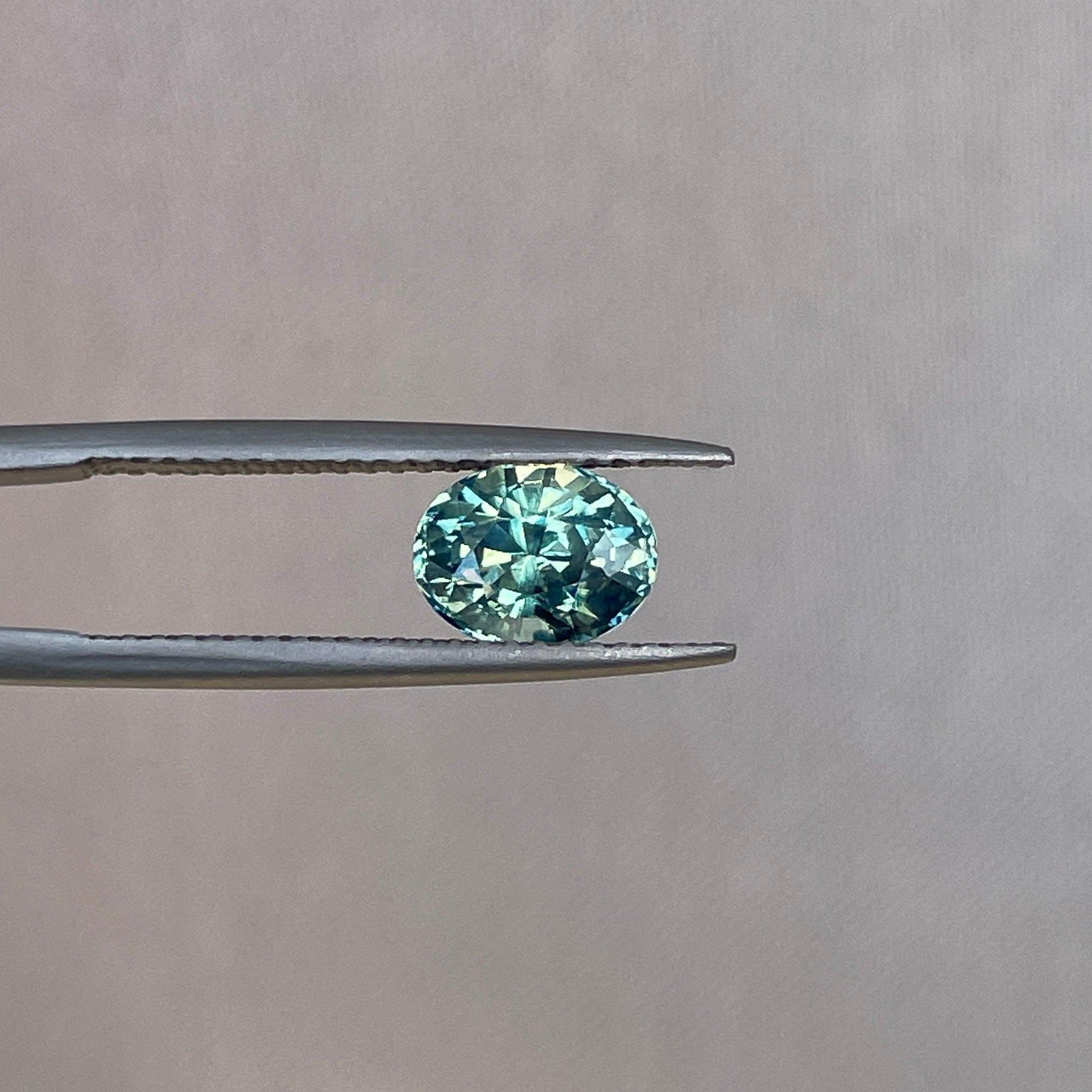 green sapphire loose gemstone