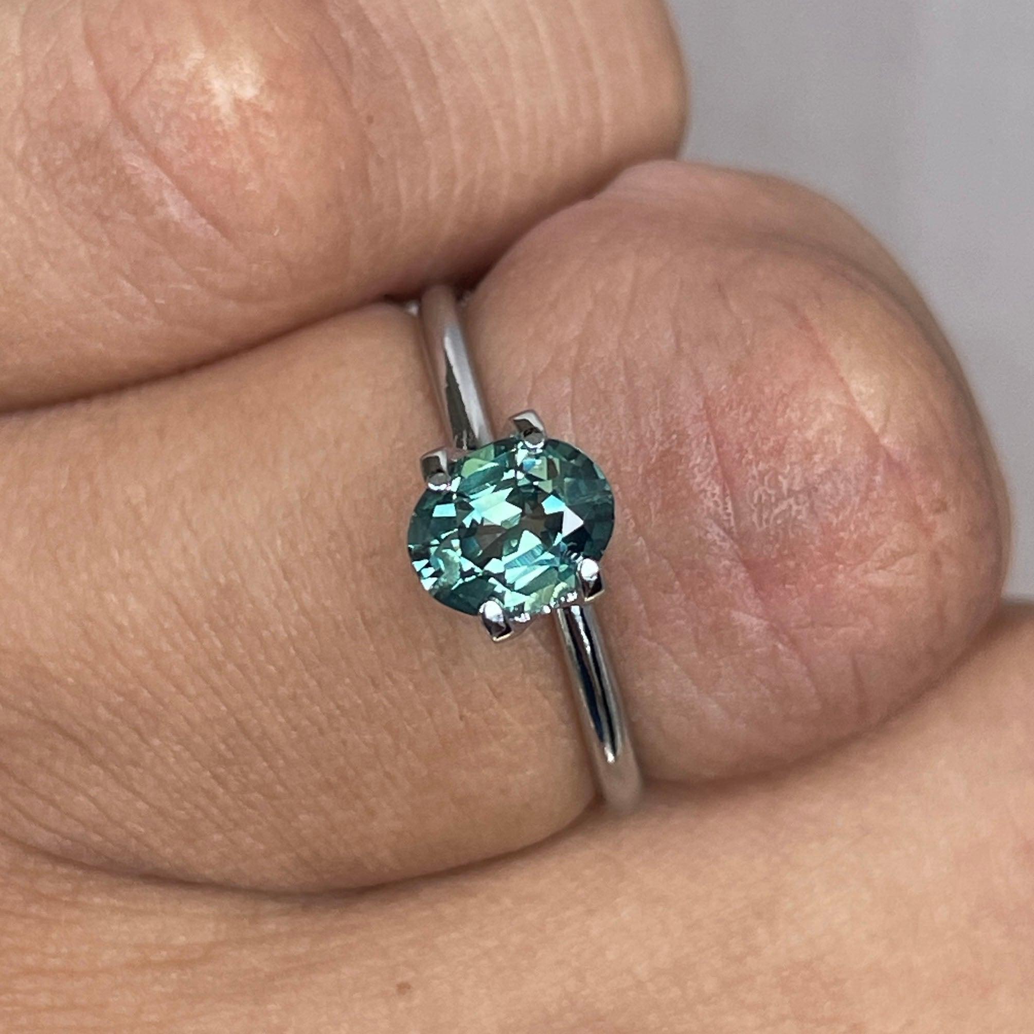 green sapphire loose gemstone