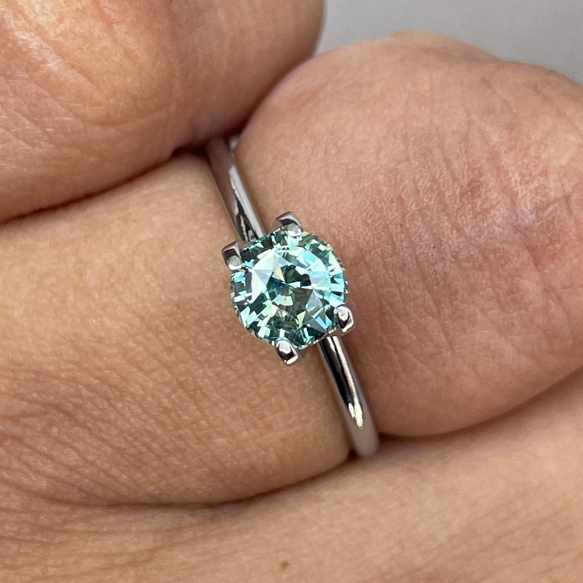 green sapphire loose gemstone