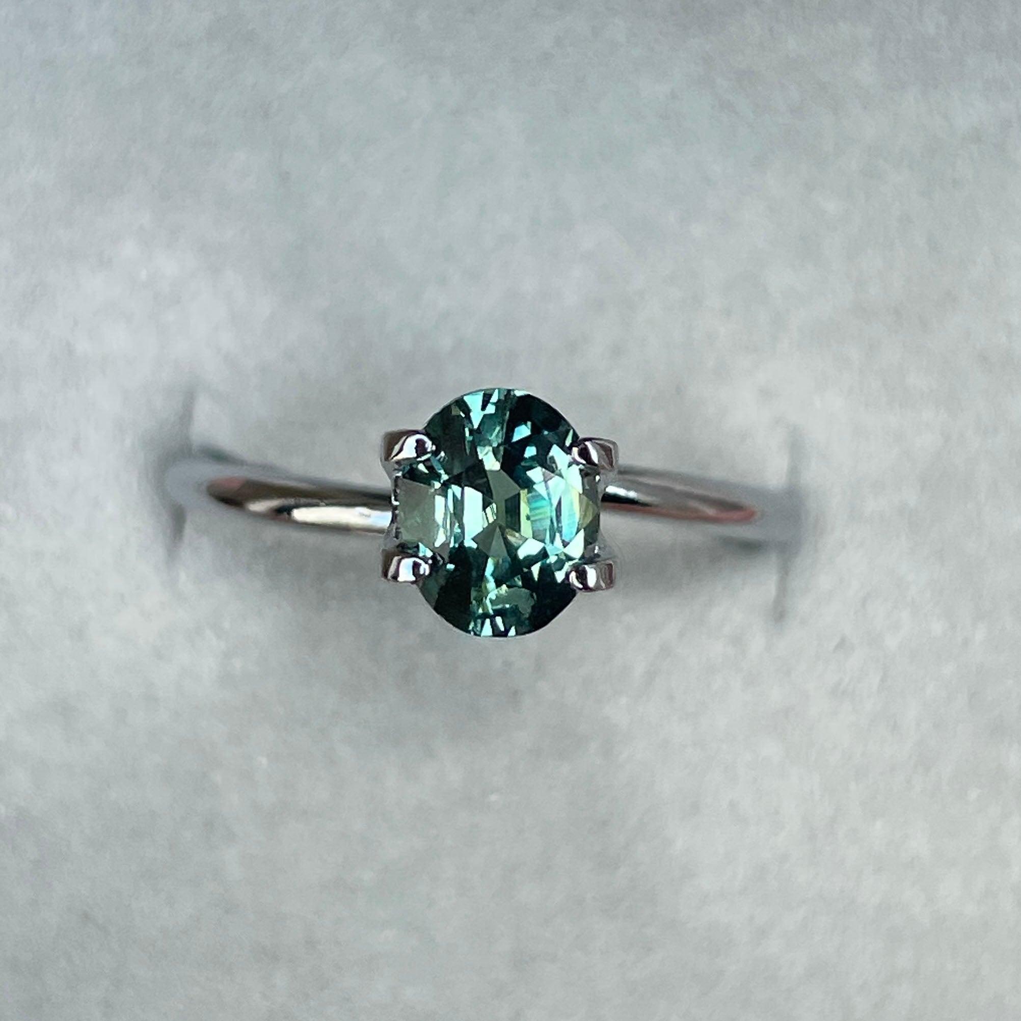 green sapphire loose gemstone