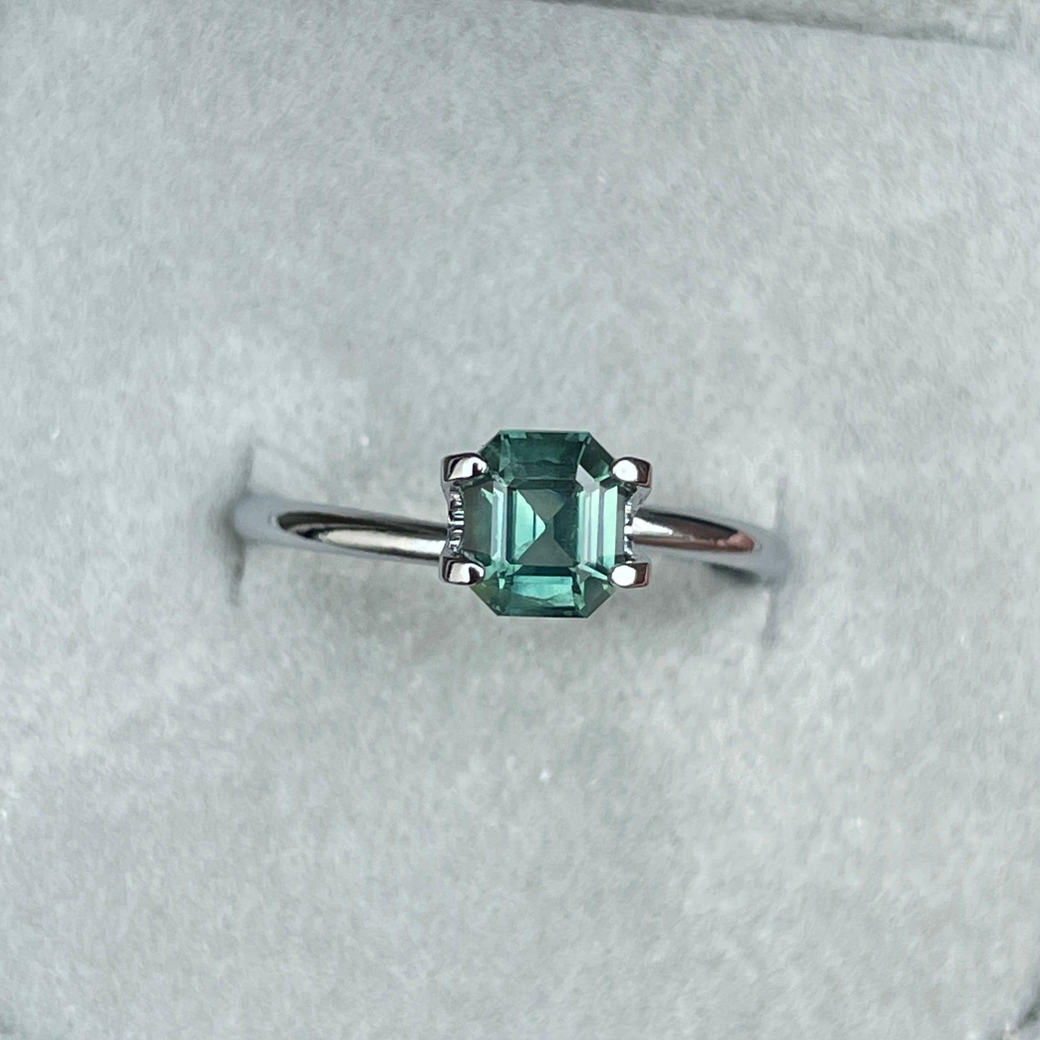 green sapphire loose gemstone