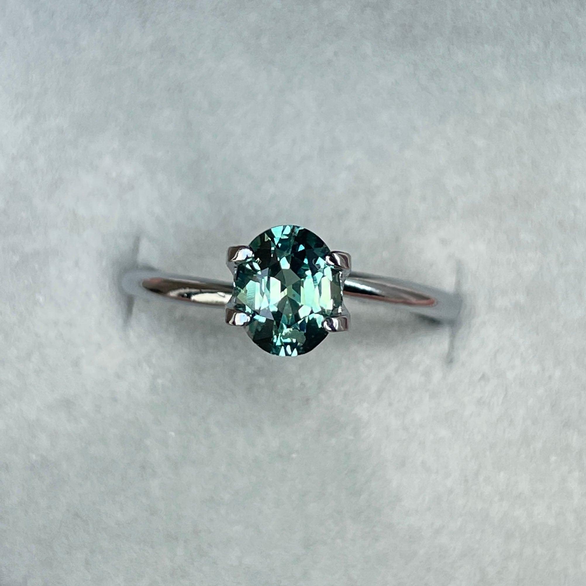 green sapphire loose gemstone