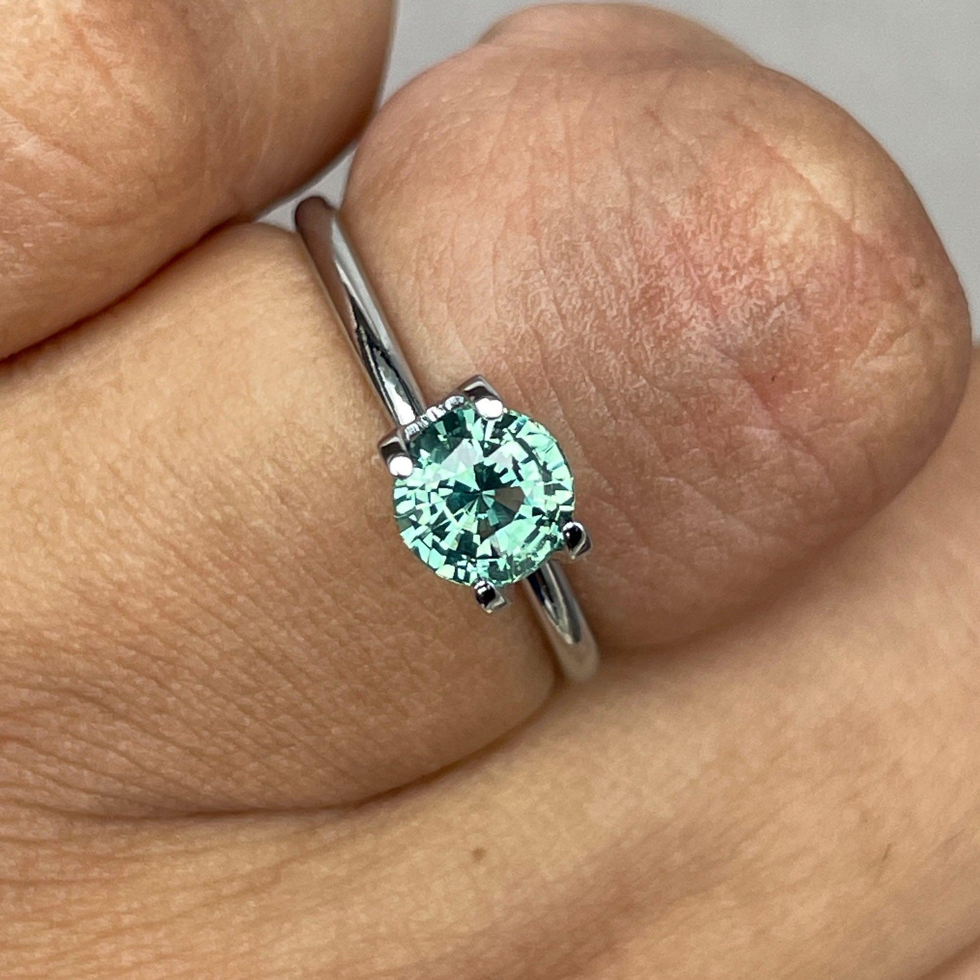 green sapphire loose gemstone