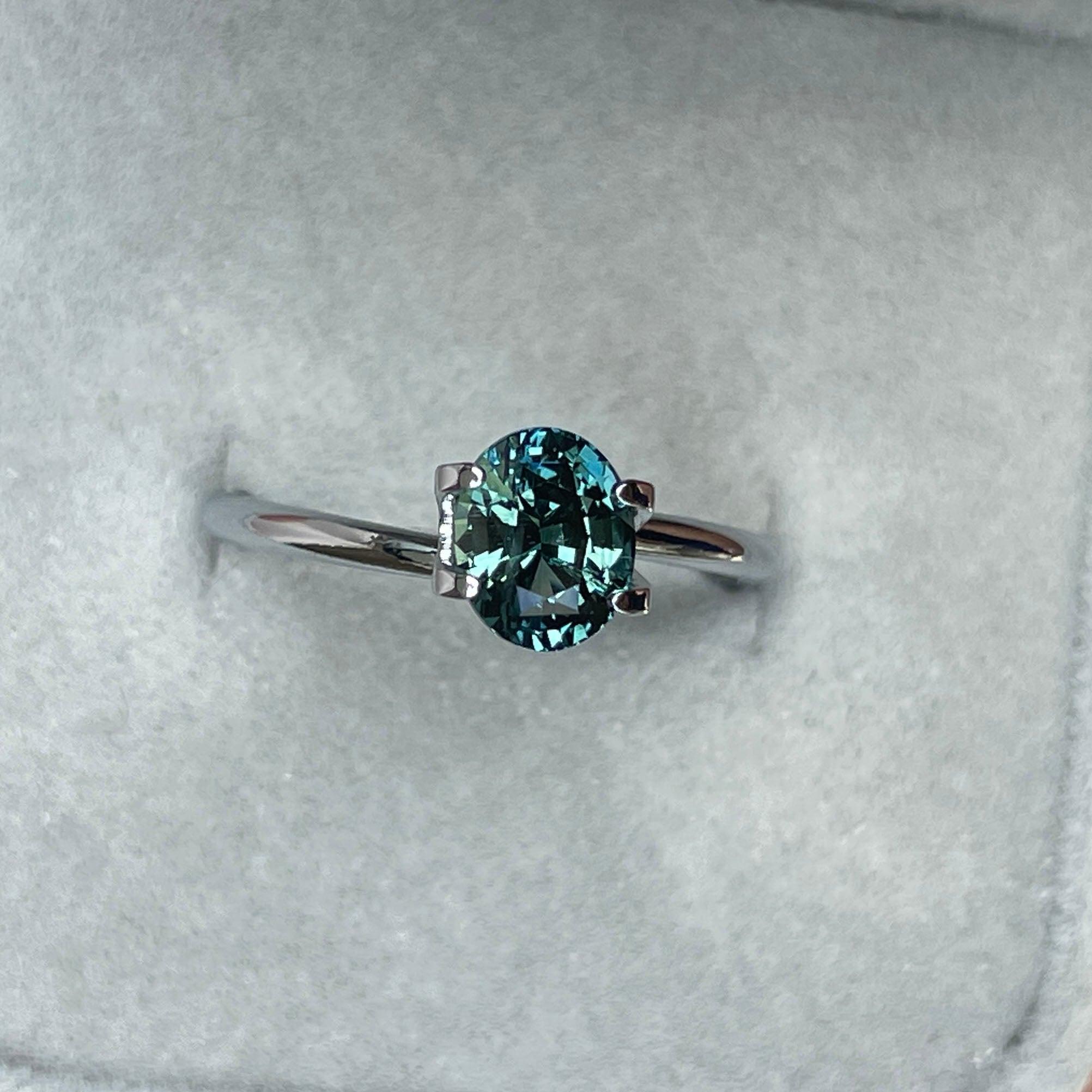 green sapphire loose gemstone