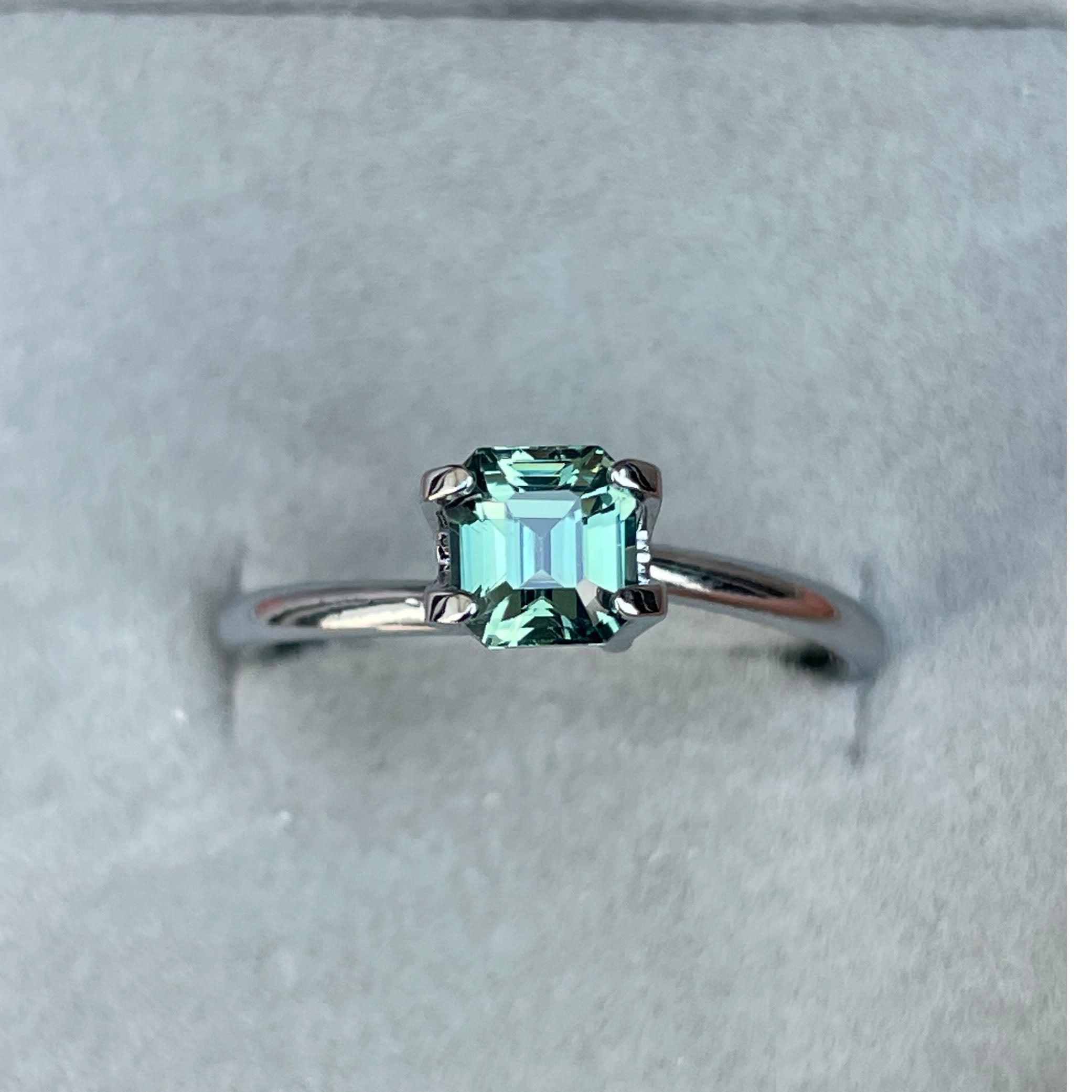 green sapphire loose gemstone