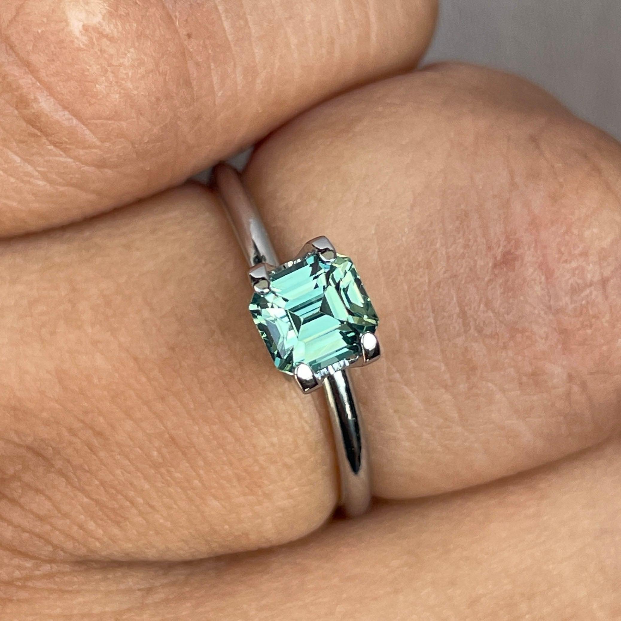 green sapphire loose gemstone