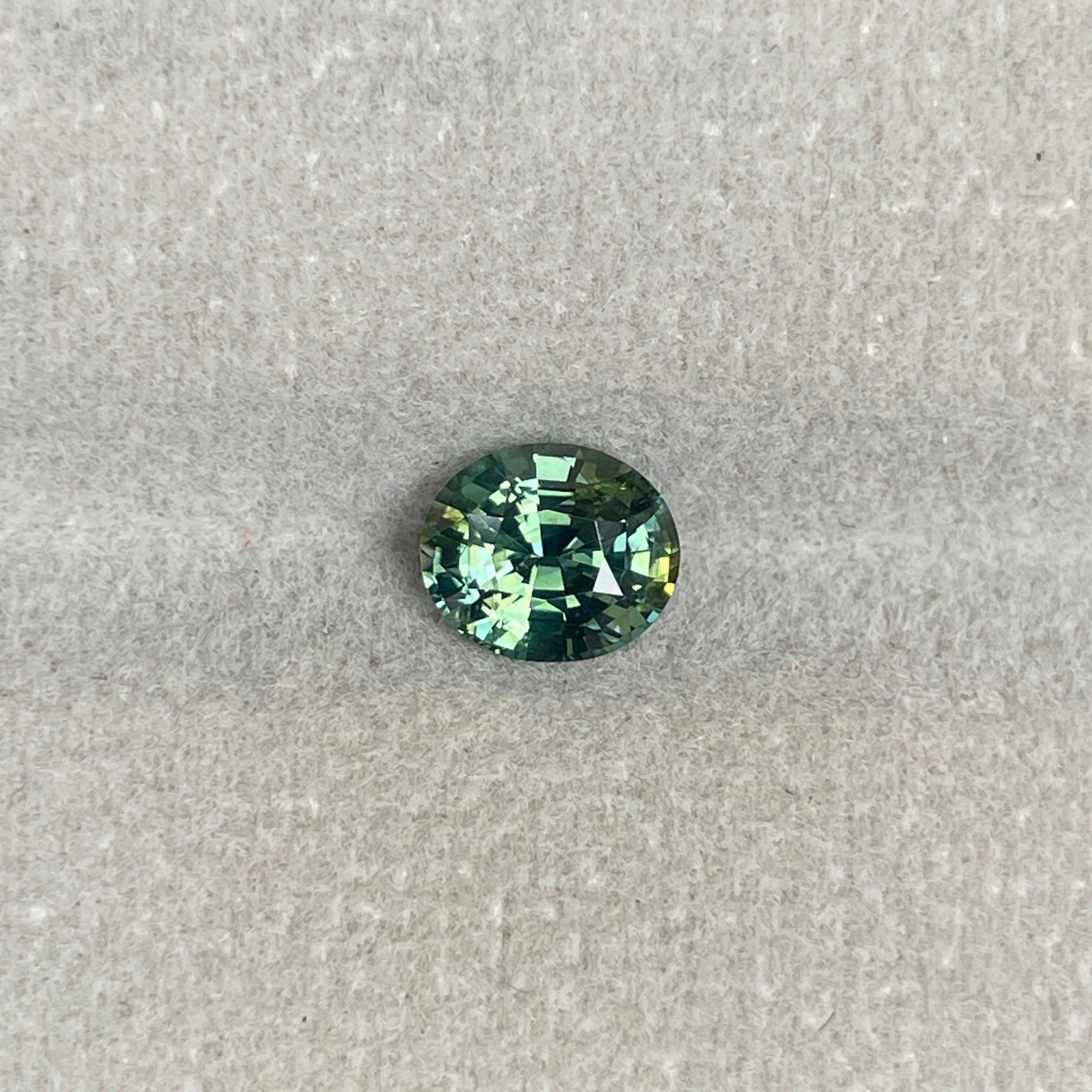 green sapphire loose gemstone