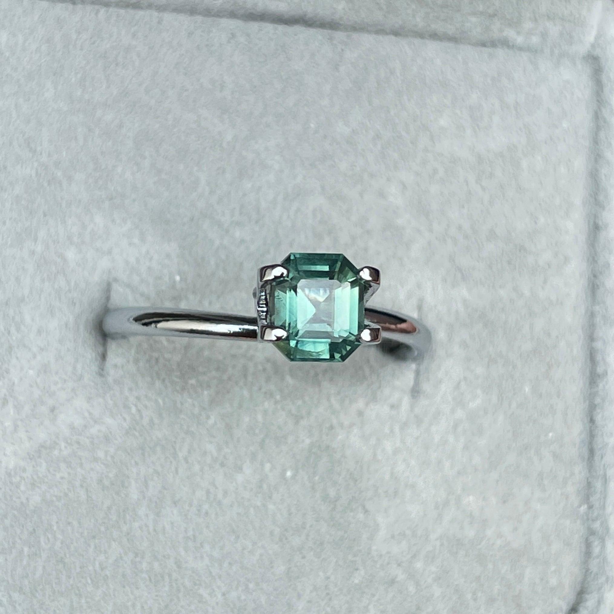 green sapphire loose gemstone