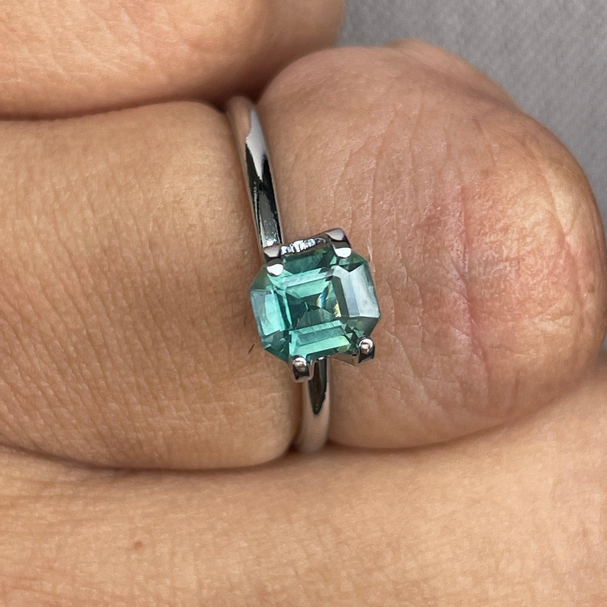 green sapphire loose gemstone