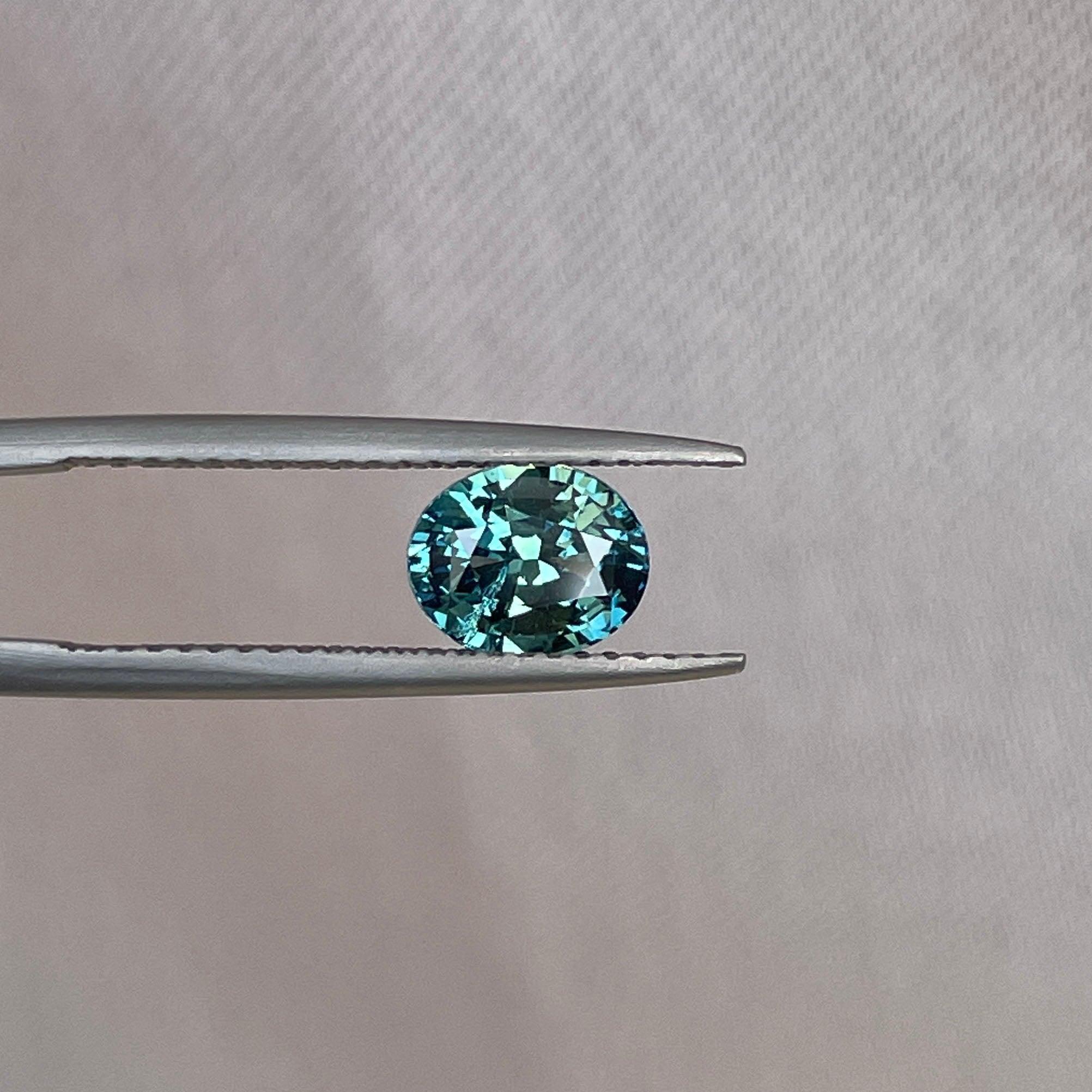 green sapphire loose gemstone