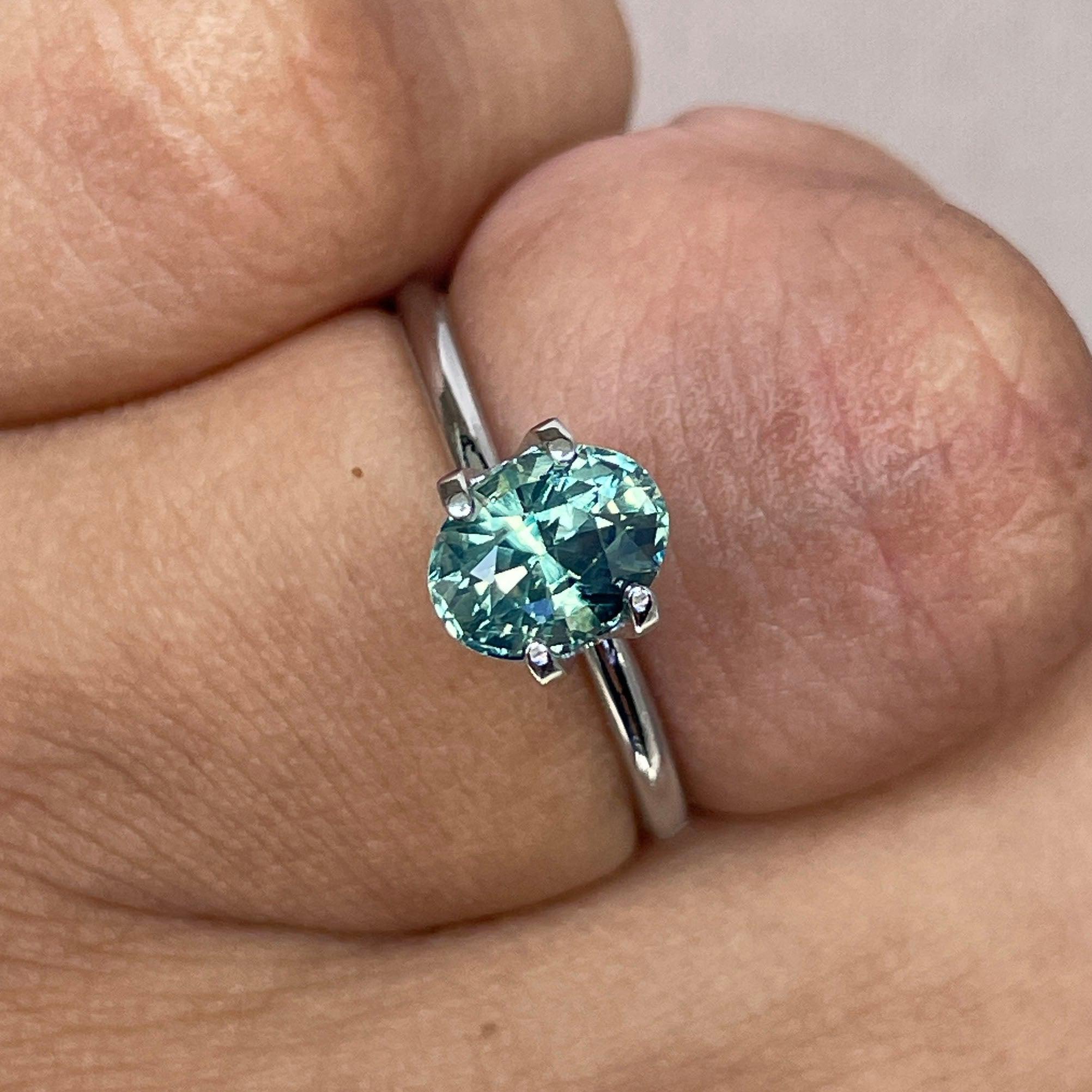 green sapphire loose gemstone