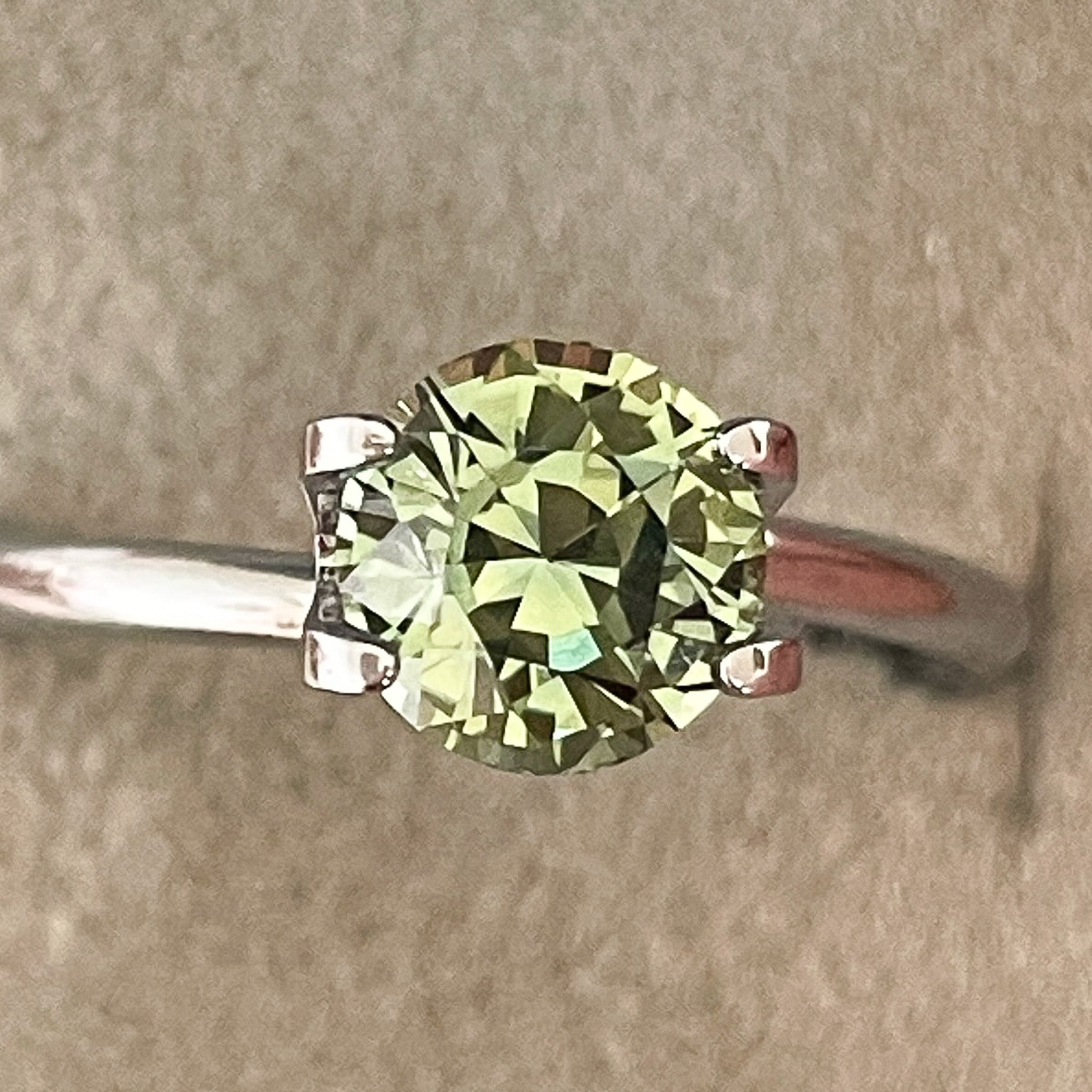 Natural pale green teal sapphire, 1.90 ct round cut, loose no heat gemstone by NASHGEMS for engagement or custom jewelry.