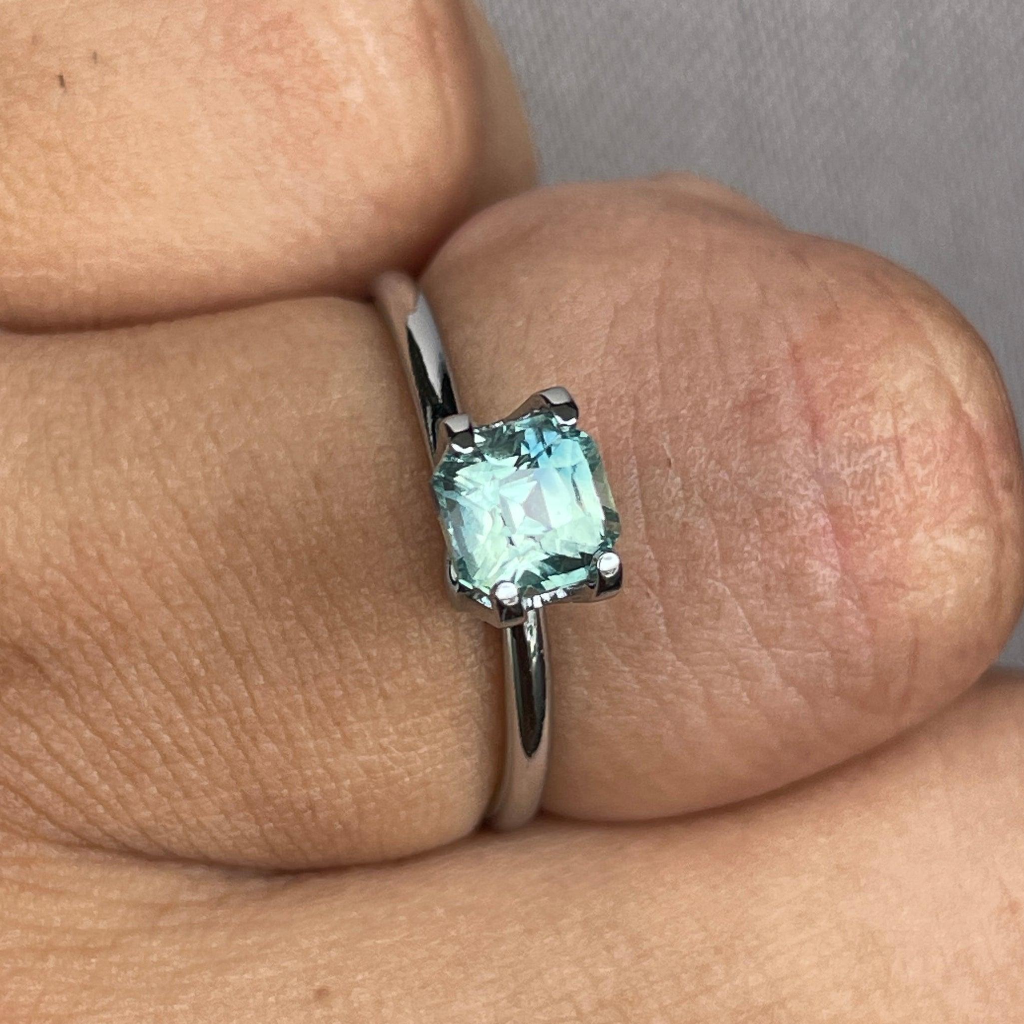 light green sapphire gemstone