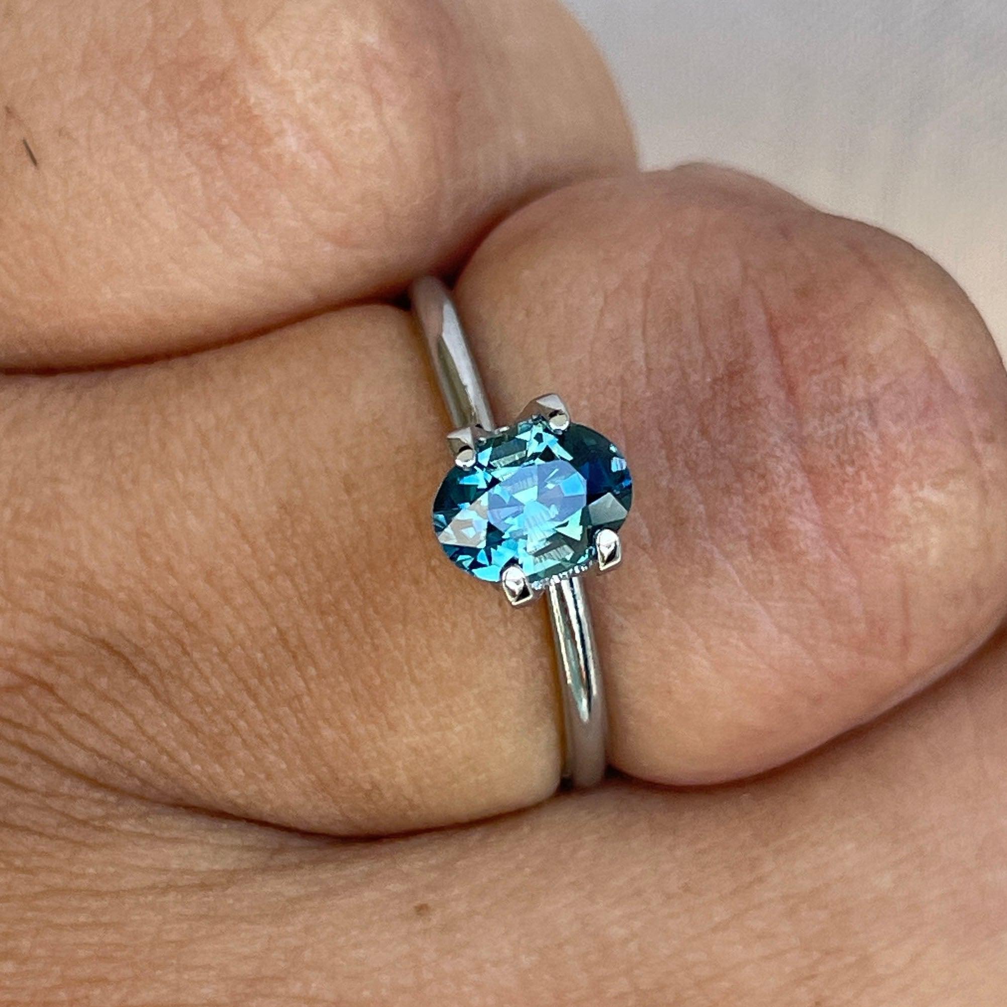 natural blue green sapphire