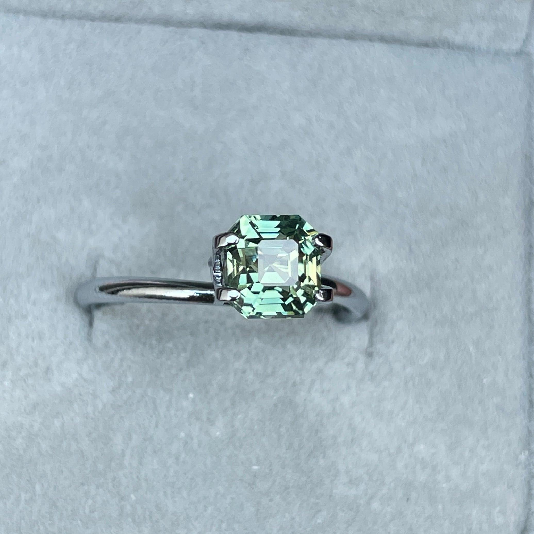 natural blue green sapphire