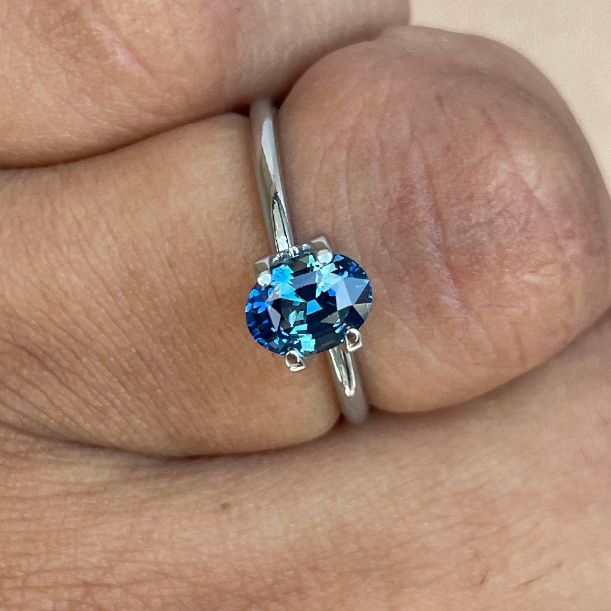 natural blue green sapphire