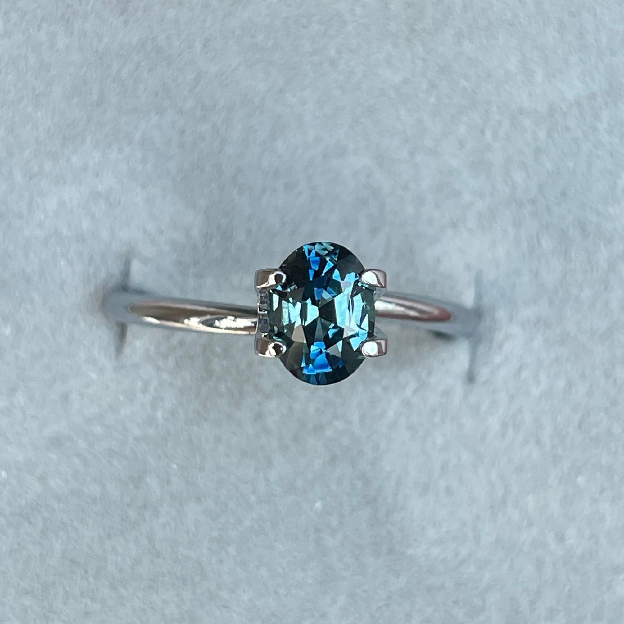 natural blue green sapphire
