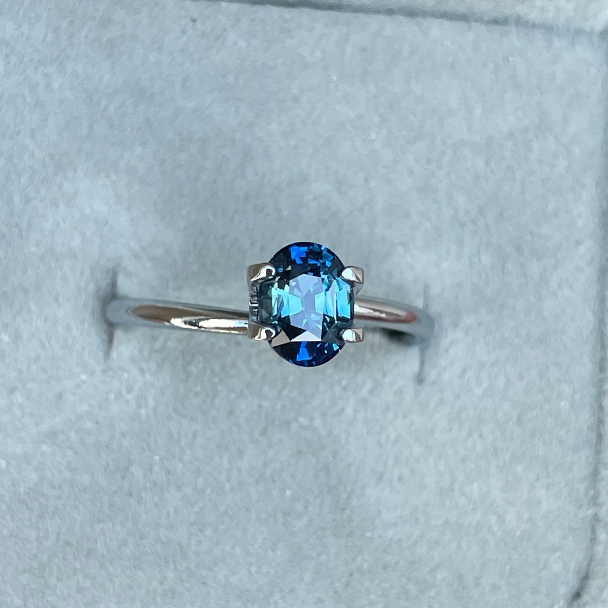 natural blue green sapphire