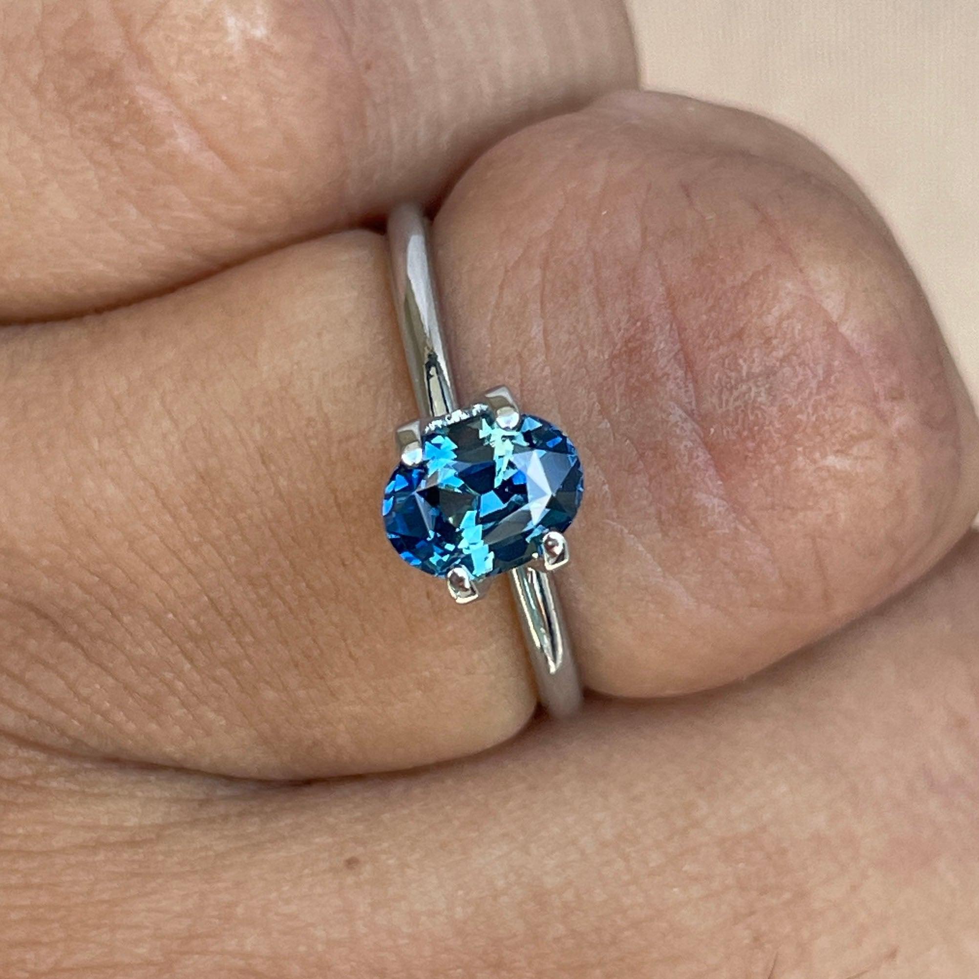 natural blue green sapphire