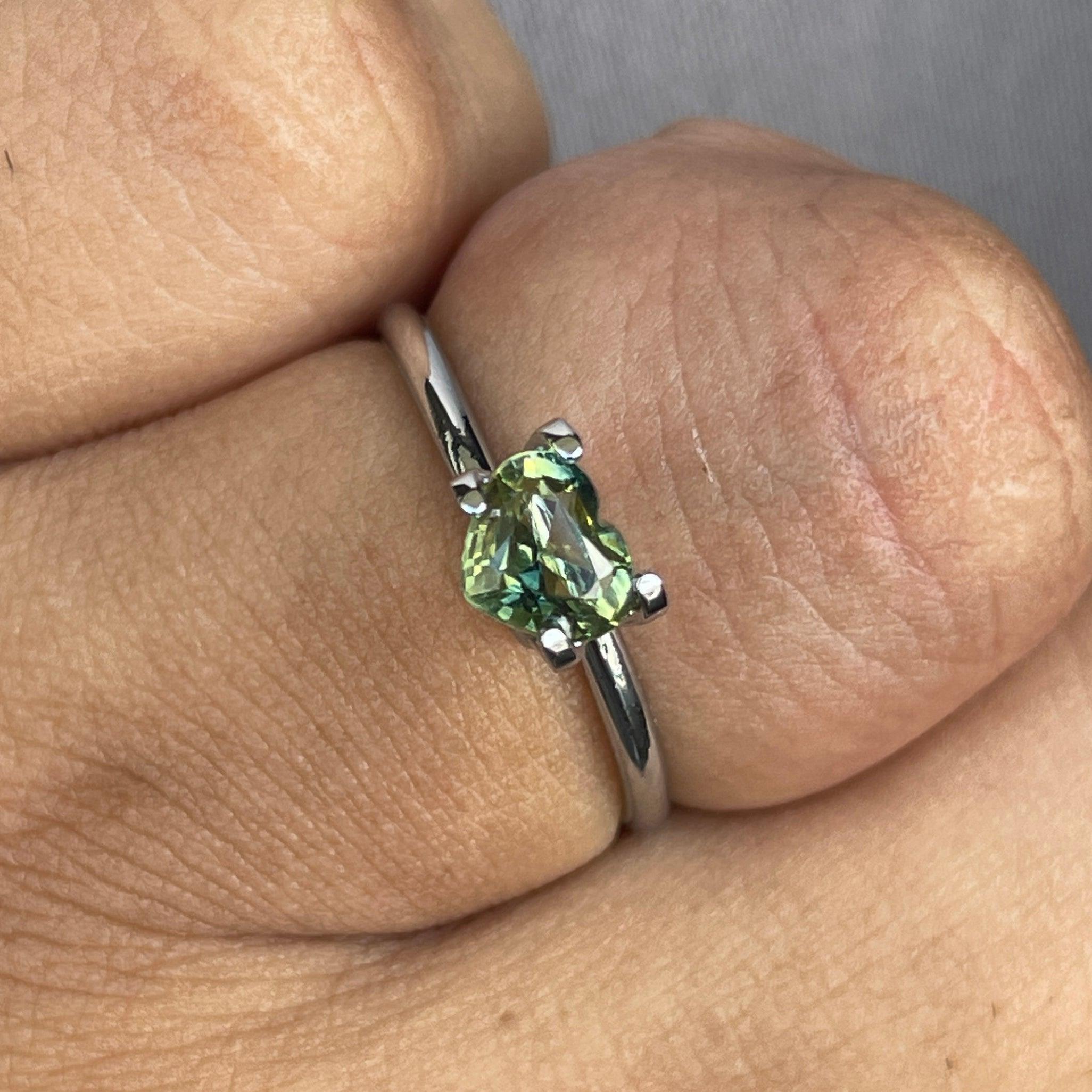 natural blue green sapphire