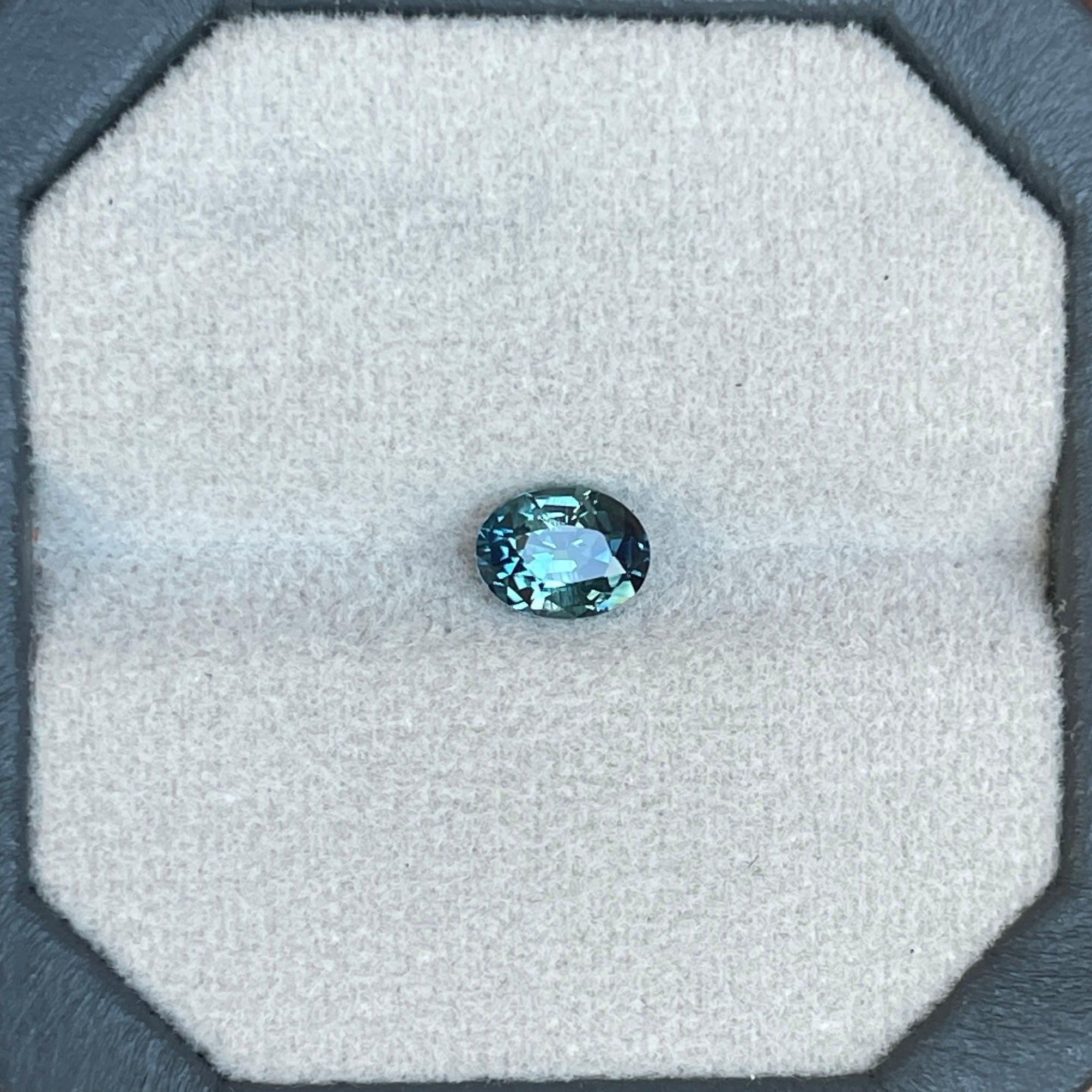 natural blue green sapphire