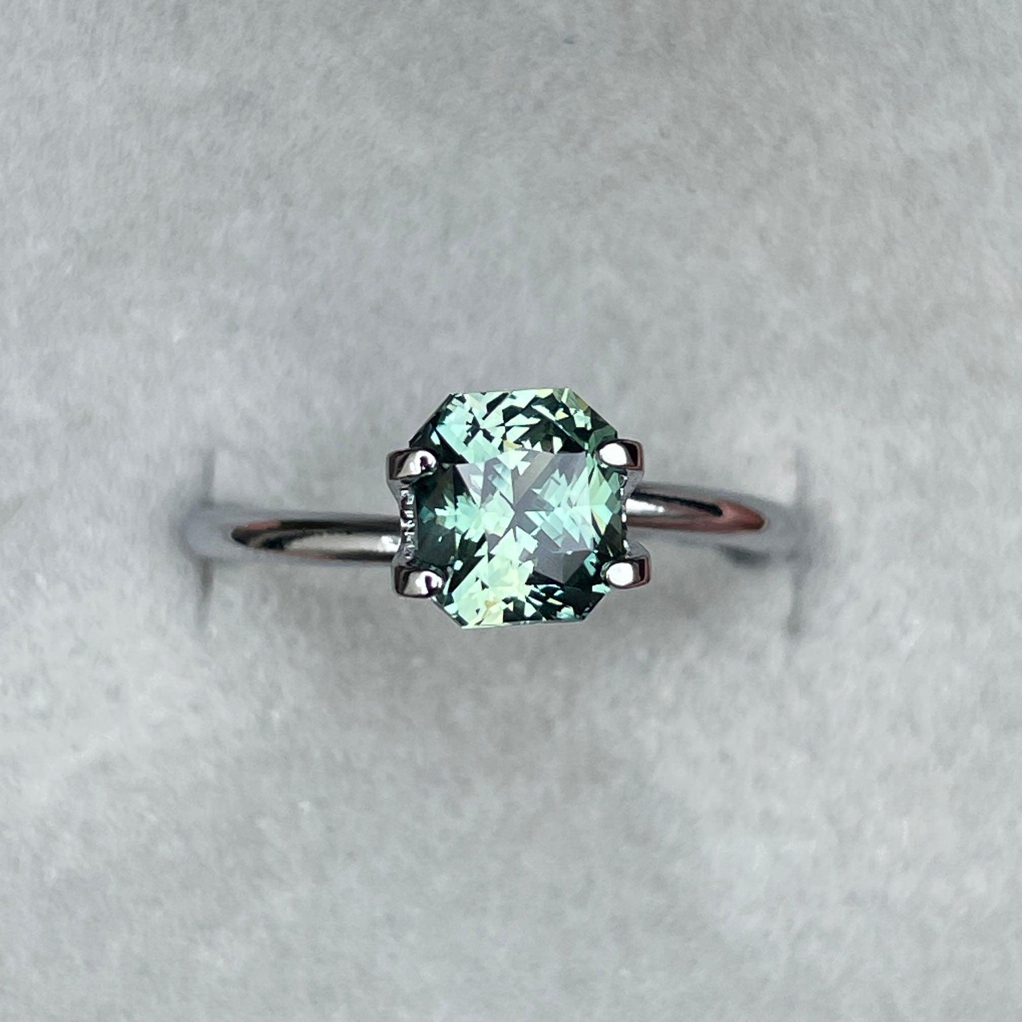 natural blue green sapphire