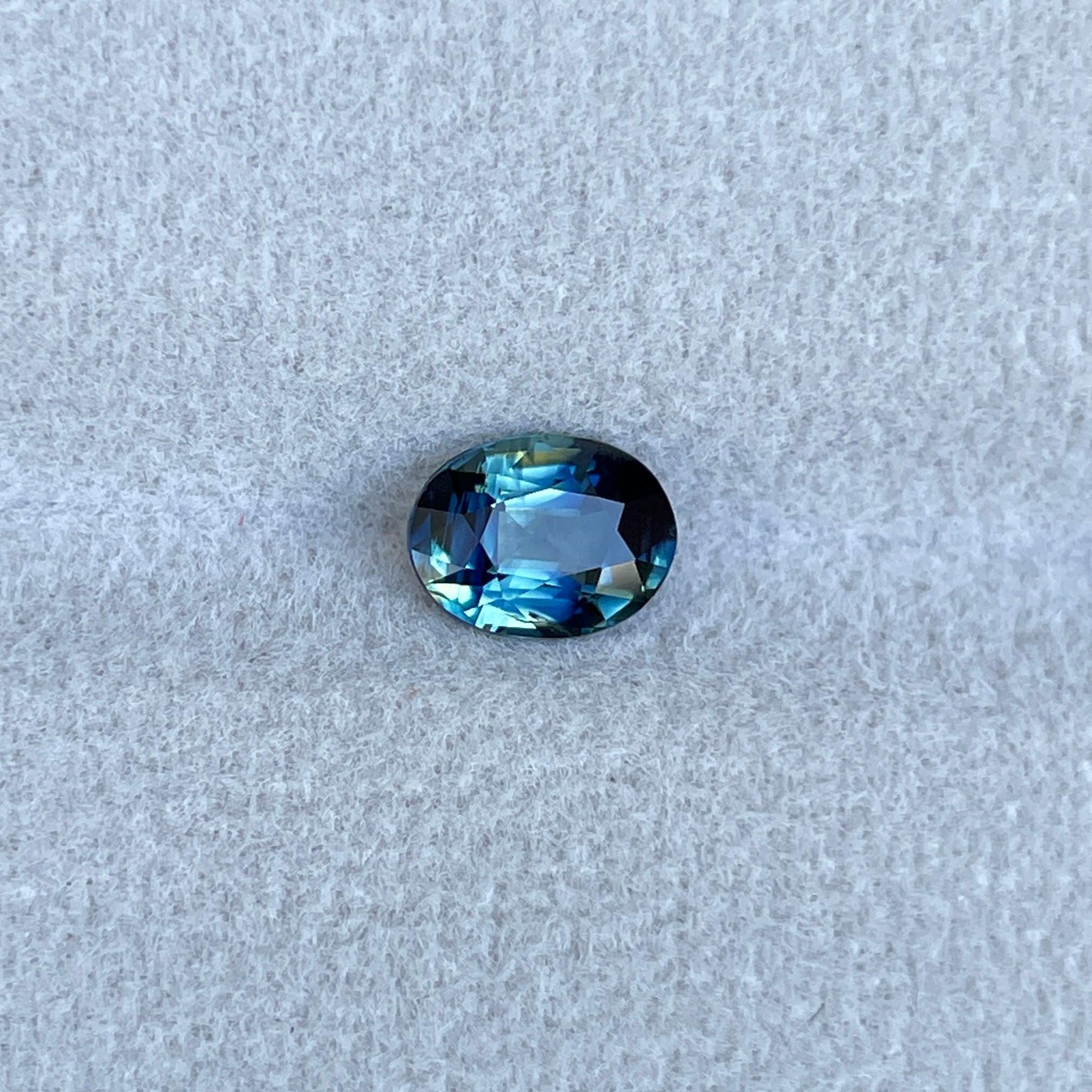 natural blue green sapphire