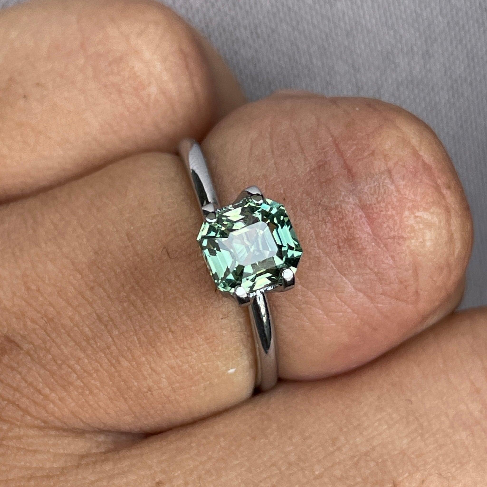 natural blue green sapphire