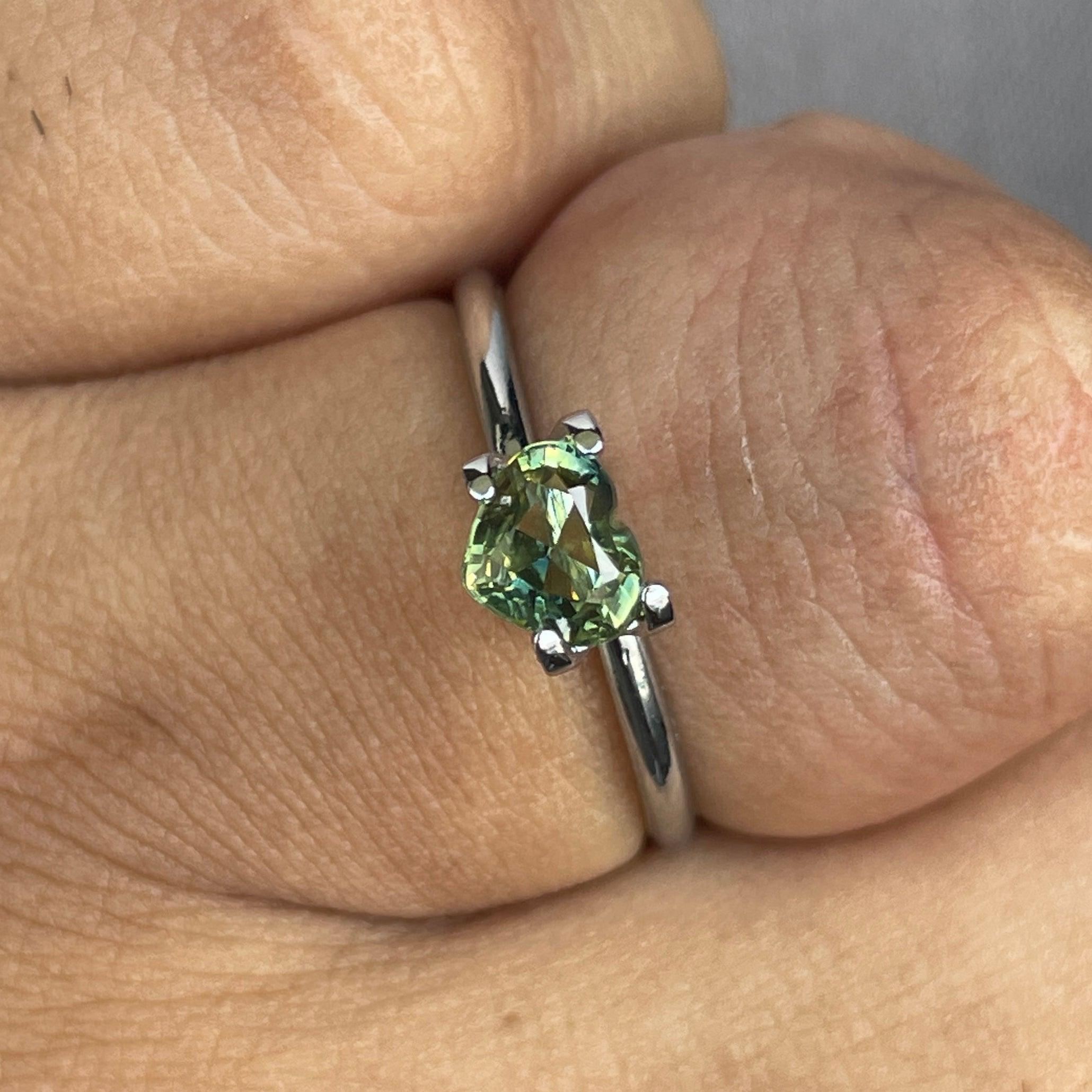 natural blue green sapphire