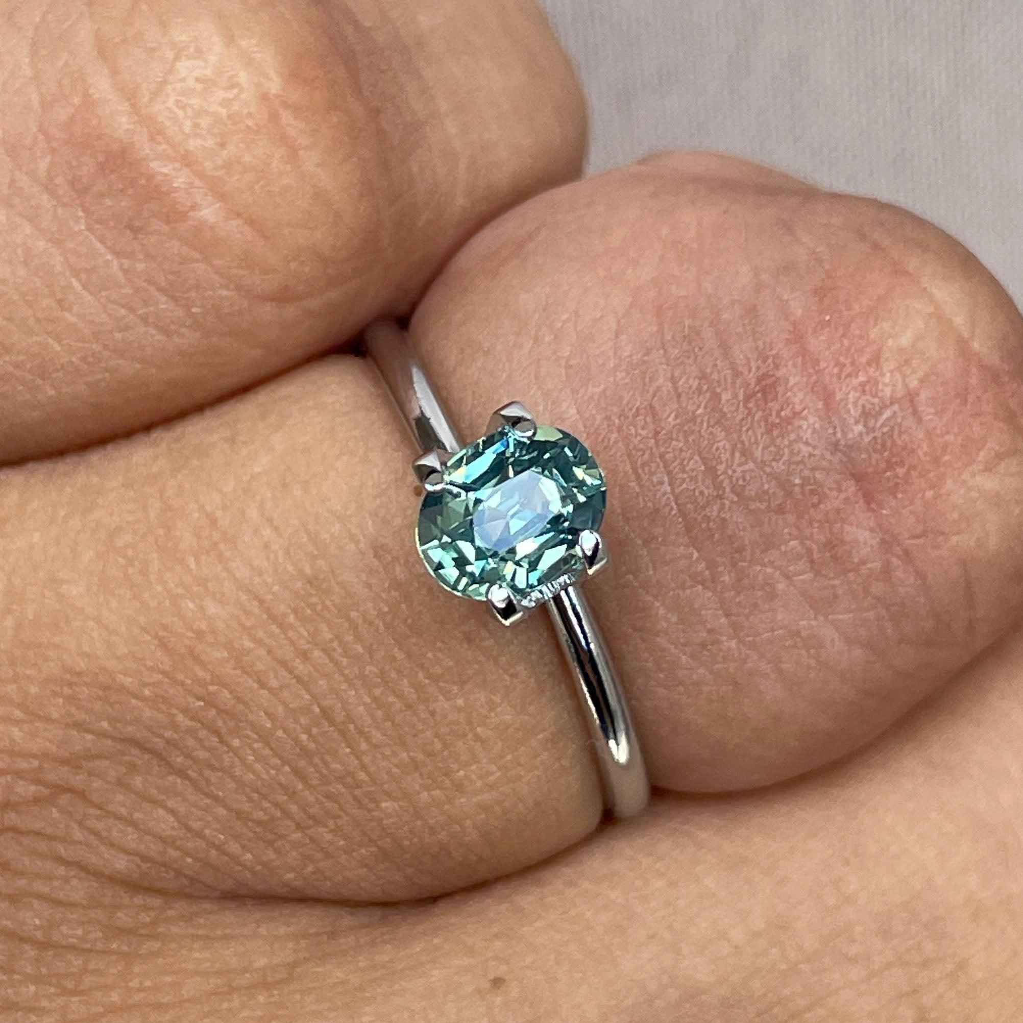 natural green sapphire gemstone