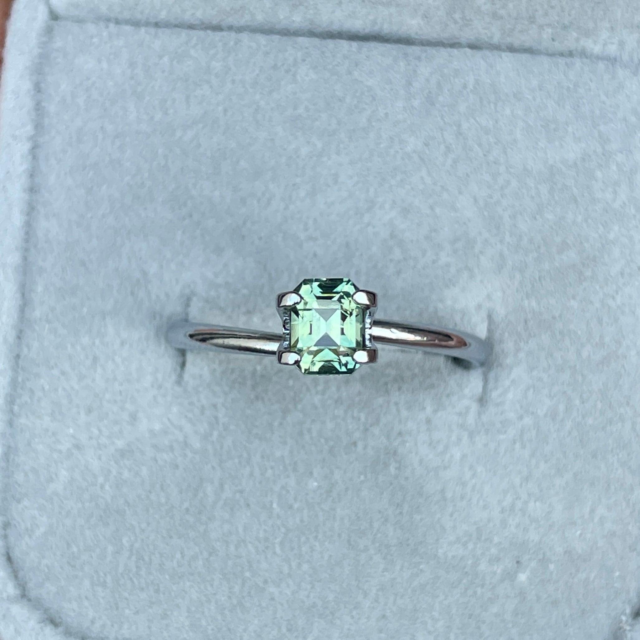natural green sapphire gemstone