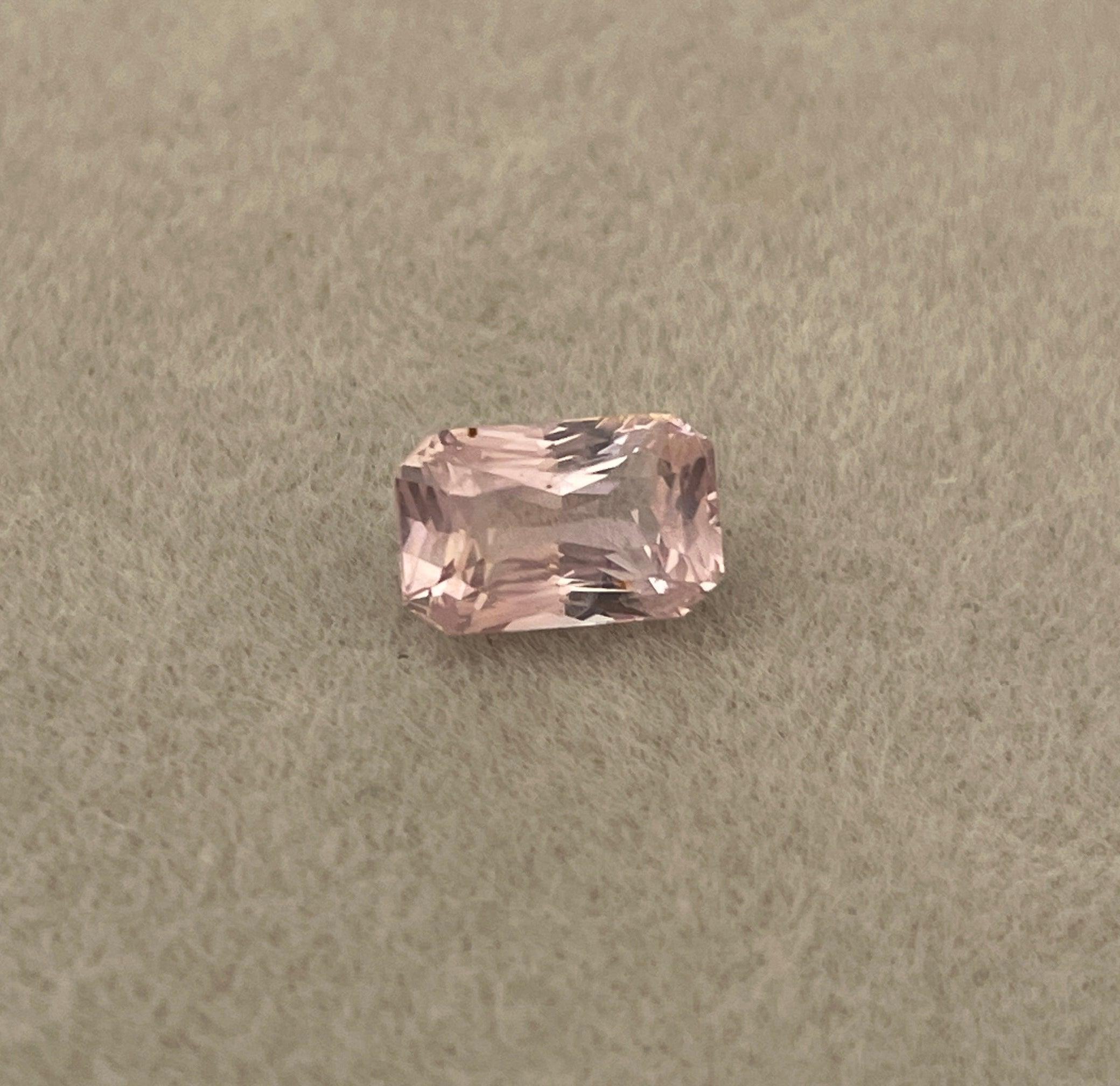 peach sapphire engagement ring