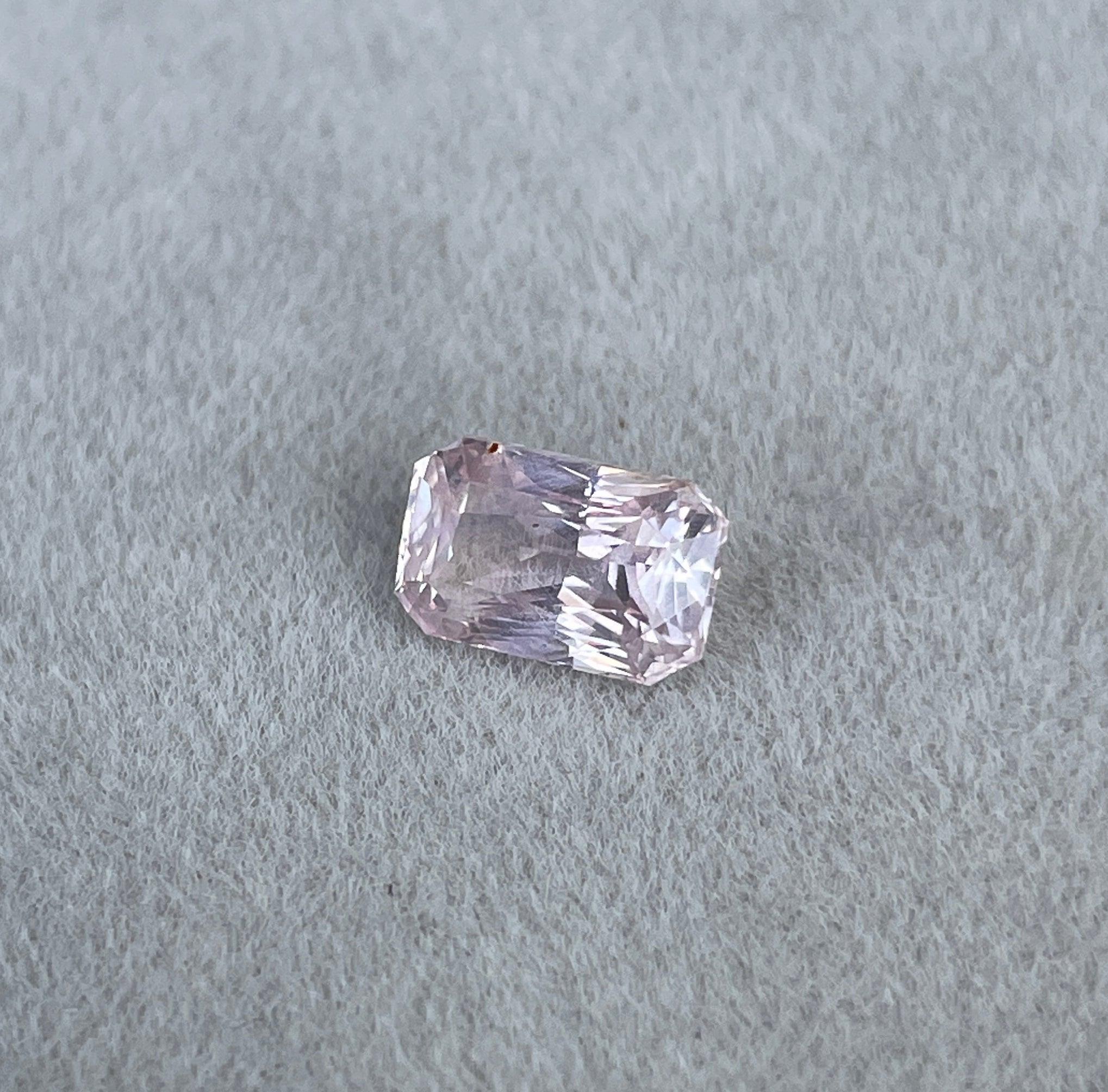 peach sapphire engagement ring