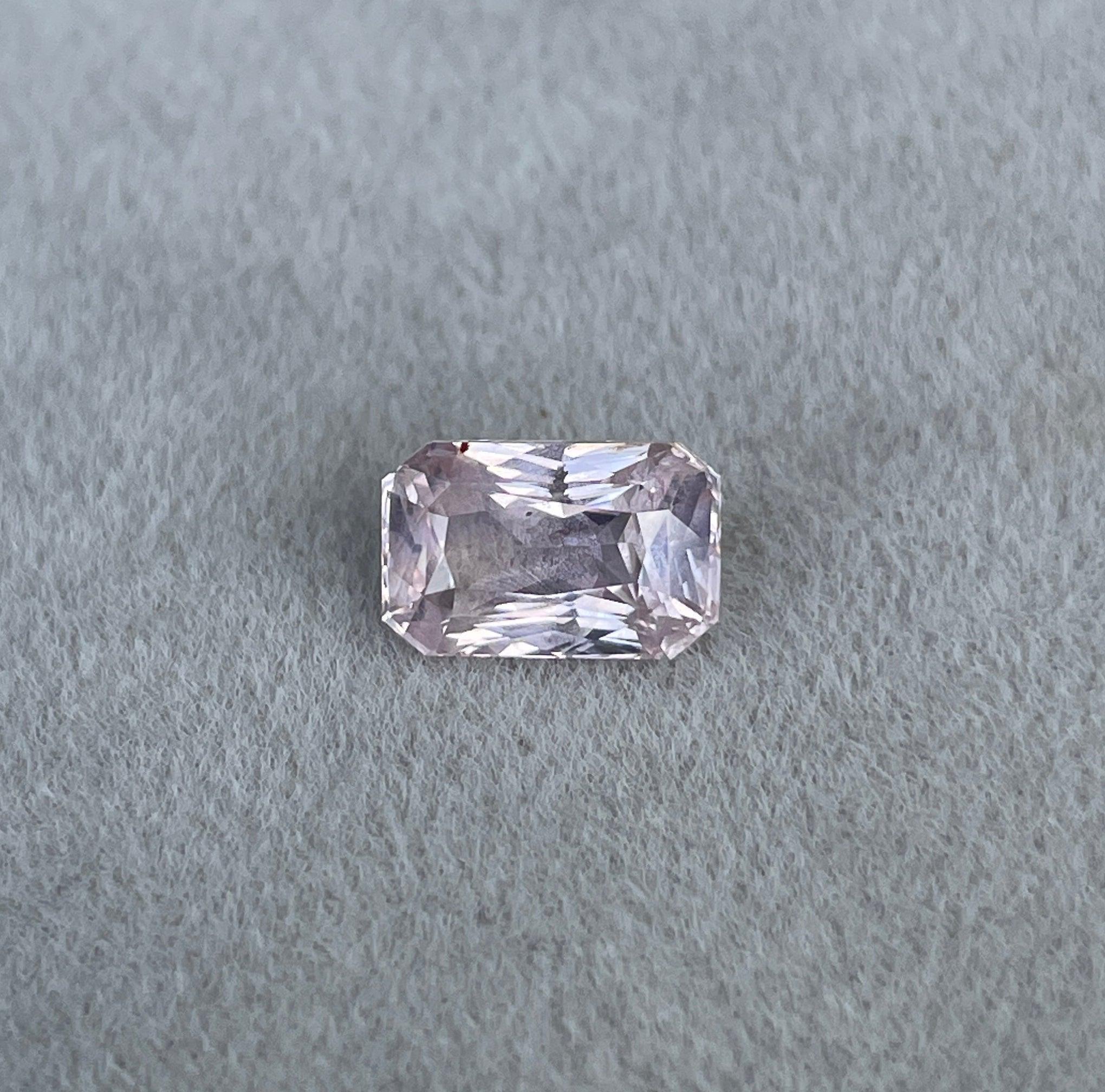 peach sapphire engagement ring