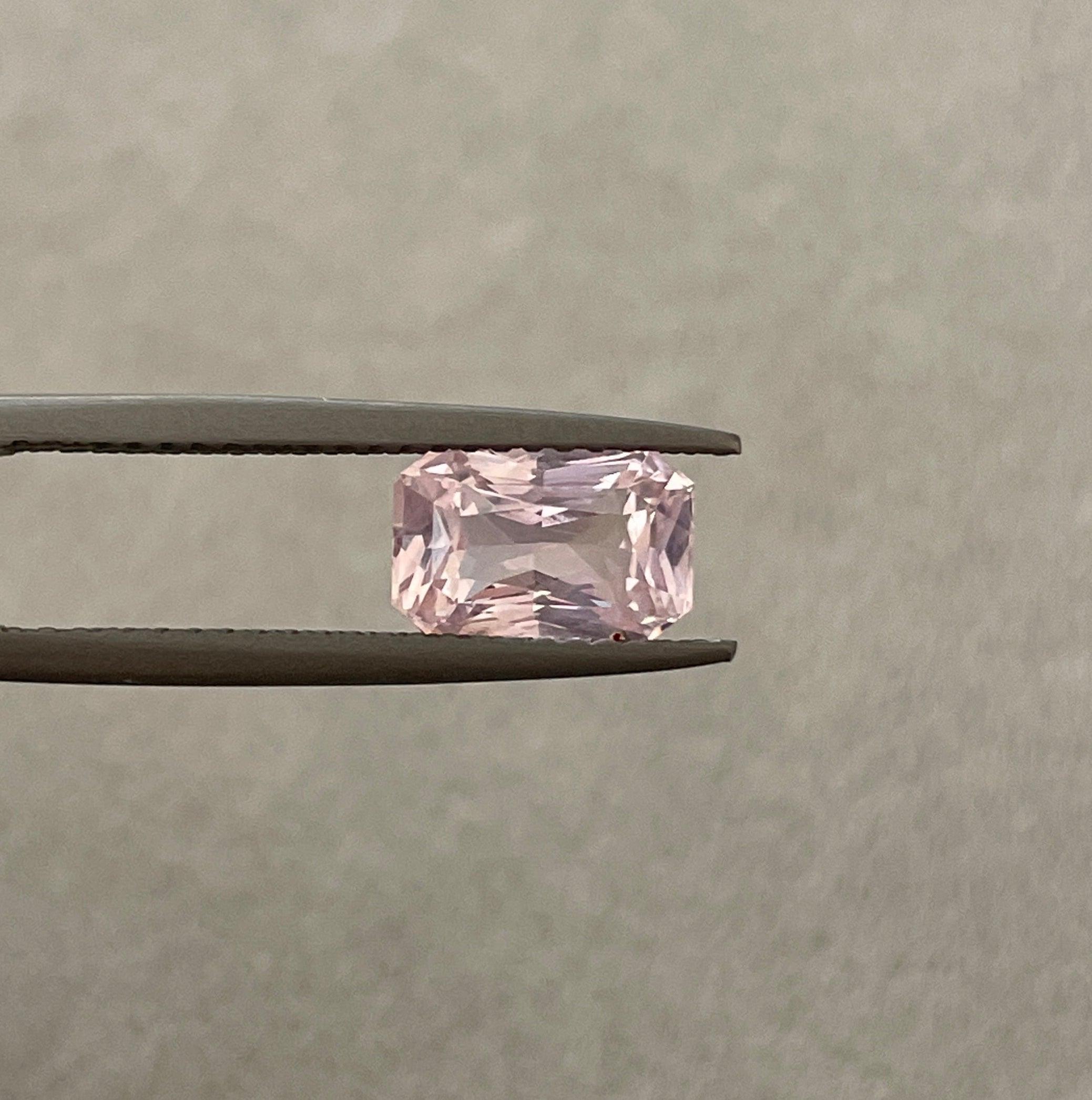 peach sapphire engagement ring