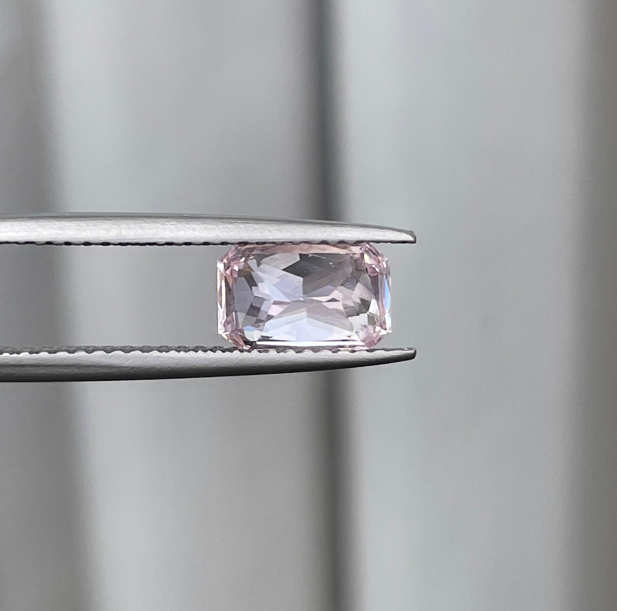 peach sapphire engagement ring