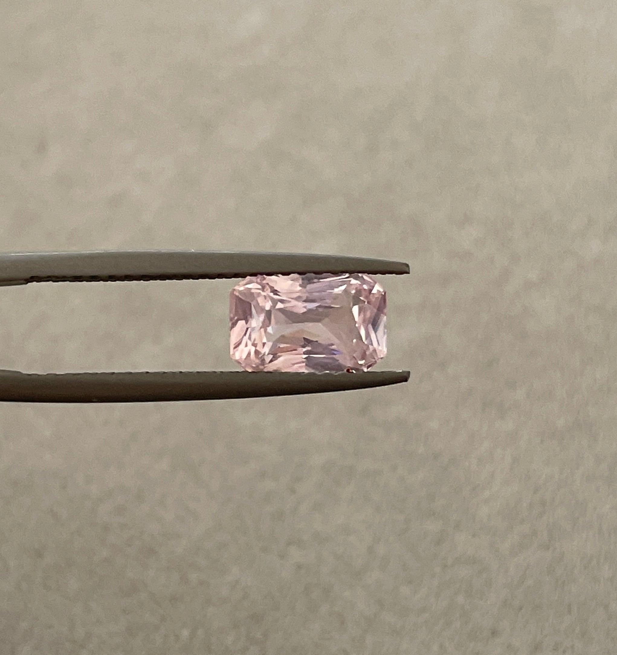 peach sapphire engagement ring