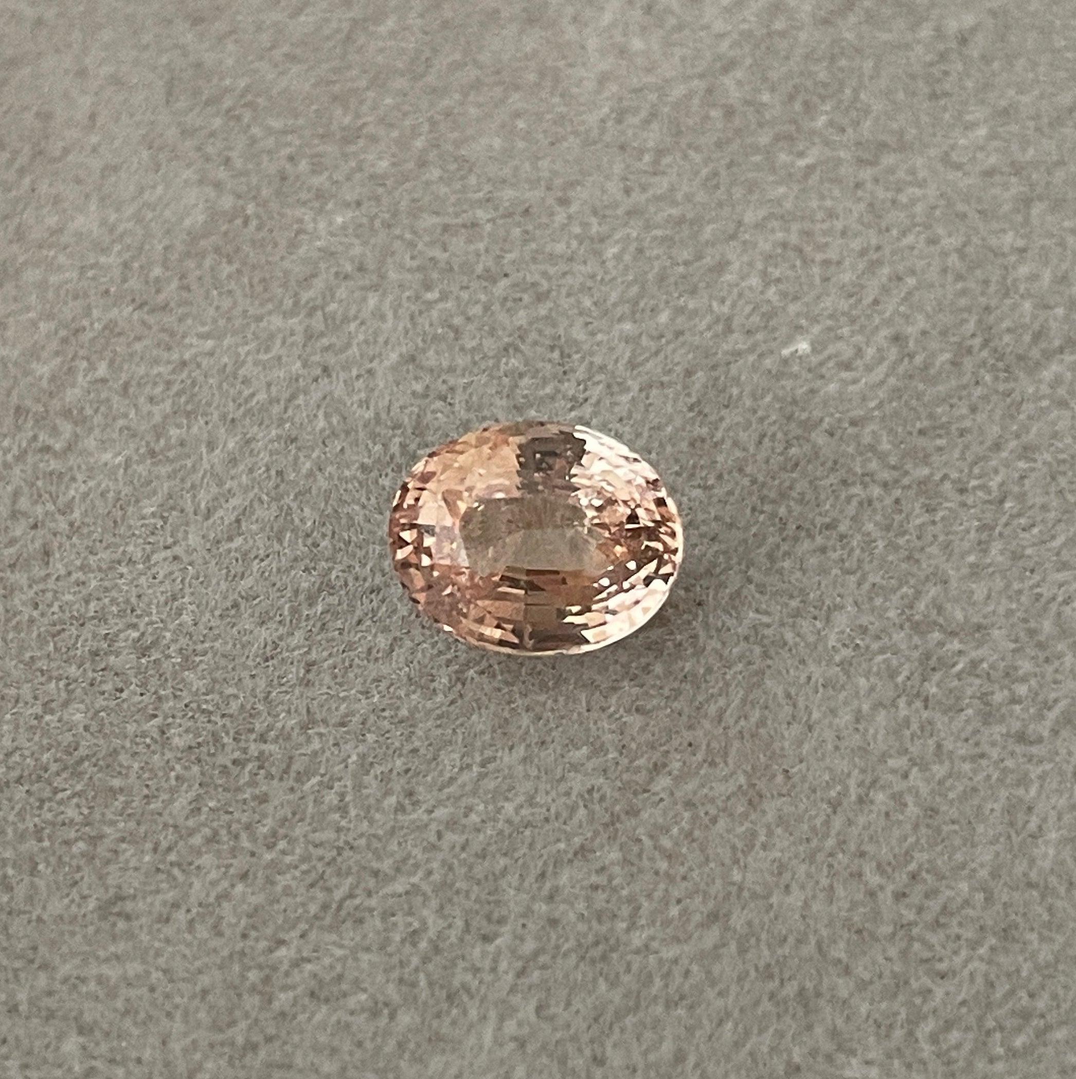 peach sapphire gemstone
