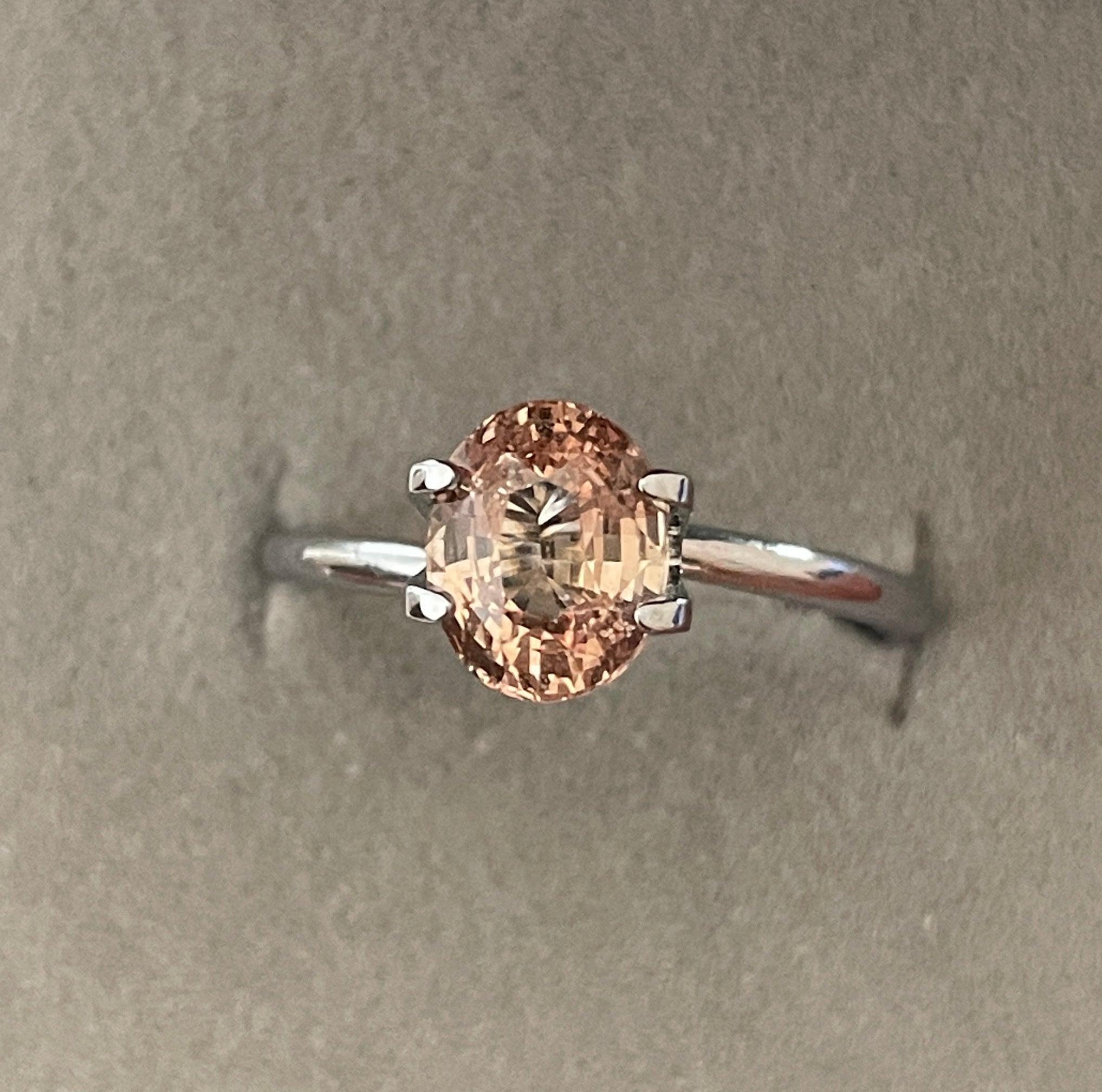 peach sapphire gemstone